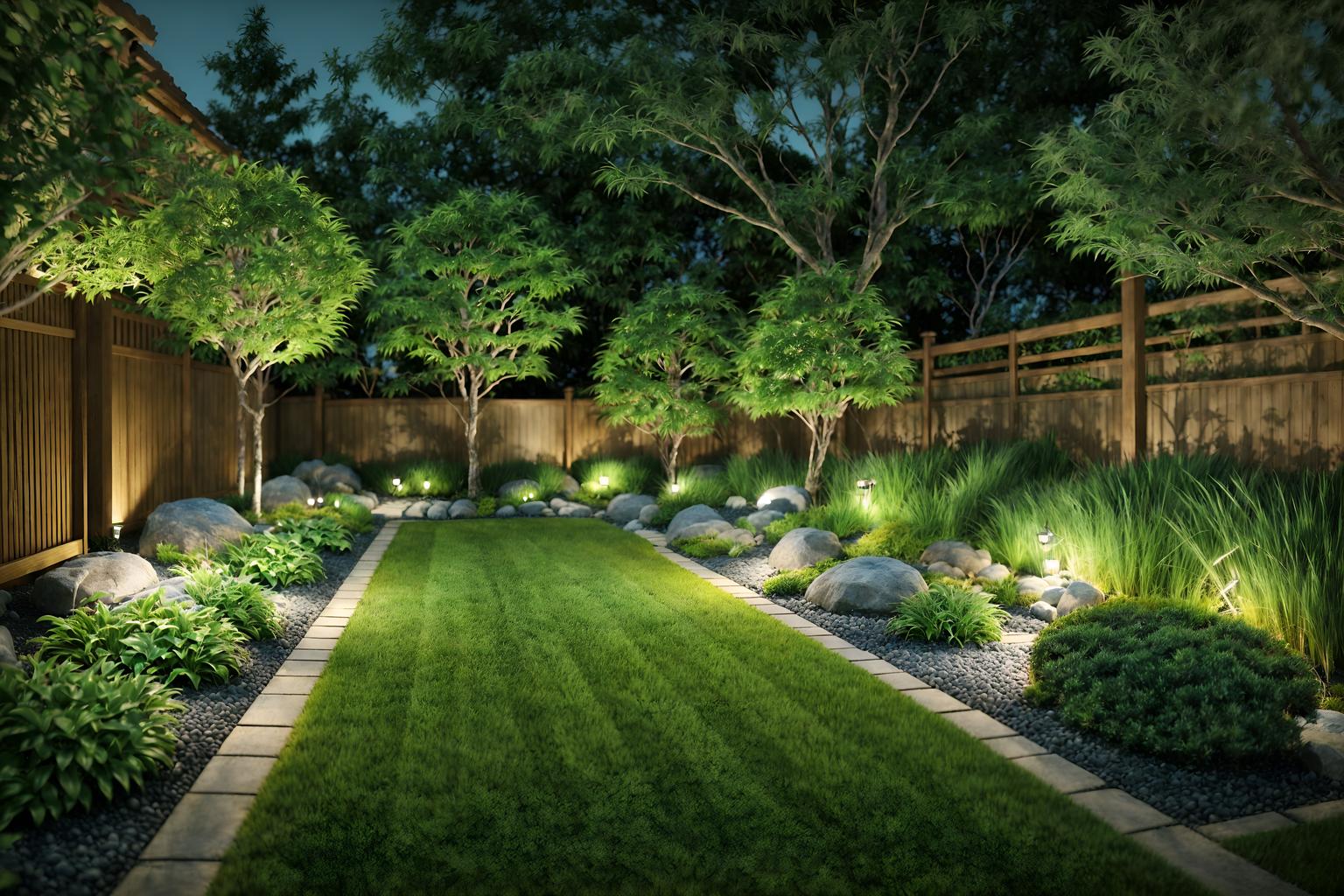 japanese design-style designed (outdoor garden ) with grass and garden tree and garden plants and grass. . with . . cinematic photo, highly detailed, cinematic lighting, ultra-detailed, ultrarealistic, photorealism, 8k. japanese design design style. masterpiece, cinematic light, ultrarealistic+, photorealistic+, 8k, raw photo, realistic, sharp focus on eyes, (symmetrical eyes), (intact eyes), hyperrealistic, highest quality, best quality, , highly detailed, masterpiece, best quality, extremely detailed 8k wallpaper, masterpiece, best quality, ultra-detailed, best shadow, detailed background, detailed face, detailed eyes, high contrast, best illumination, detailed face, dulux, caustic, dynamic angle, detailed glow. dramatic lighting. highly detailed, insanely detailed hair, symmetrical, intricate details, professionally retouched, 8k high definition. strong bokeh. award winning photo.