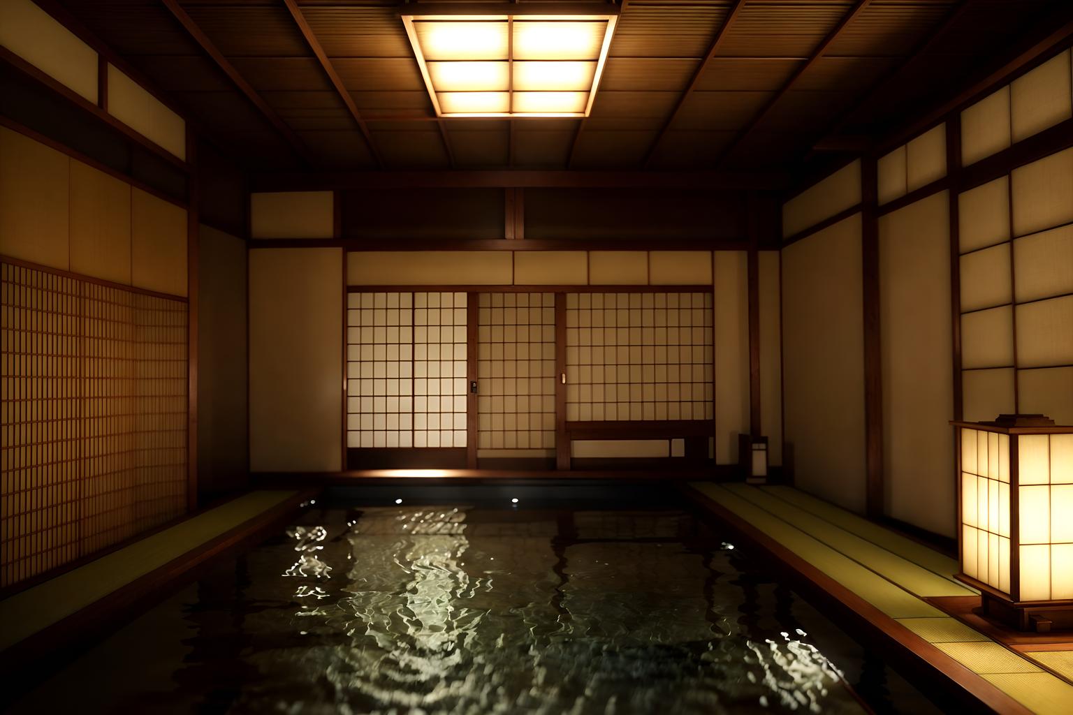 japanese design-style (onsen interior) . with . . cinematic photo, highly detailed, cinematic lighting, ultra-detailed, ultrarealistic, photorealism, 8k. japanese design interior design style. masterpiece, cinematic light, ultrarealistic+, photorealistic+, 8k, raw photo, realistic, sharp focus on eyes, (symmetrical eyes), (intact eyes), hyperrealistic, highest quality, best quality, , highly detailed, masterpiece, best quality, extremely detailed 8k wallpaper, masterpiece, best quality, ultra-detailed, best shadow, detailed background, detailed face, detailed eyes, high contrast, best illumination, detailed face, dulux, caustic, dynamic angle, detailed glow. dramatic lighting. highly detailed, insanely detailed hair, symmetrical, intricate details, professionally retouched, 8k high definition. strong bokeh. award winning photo.