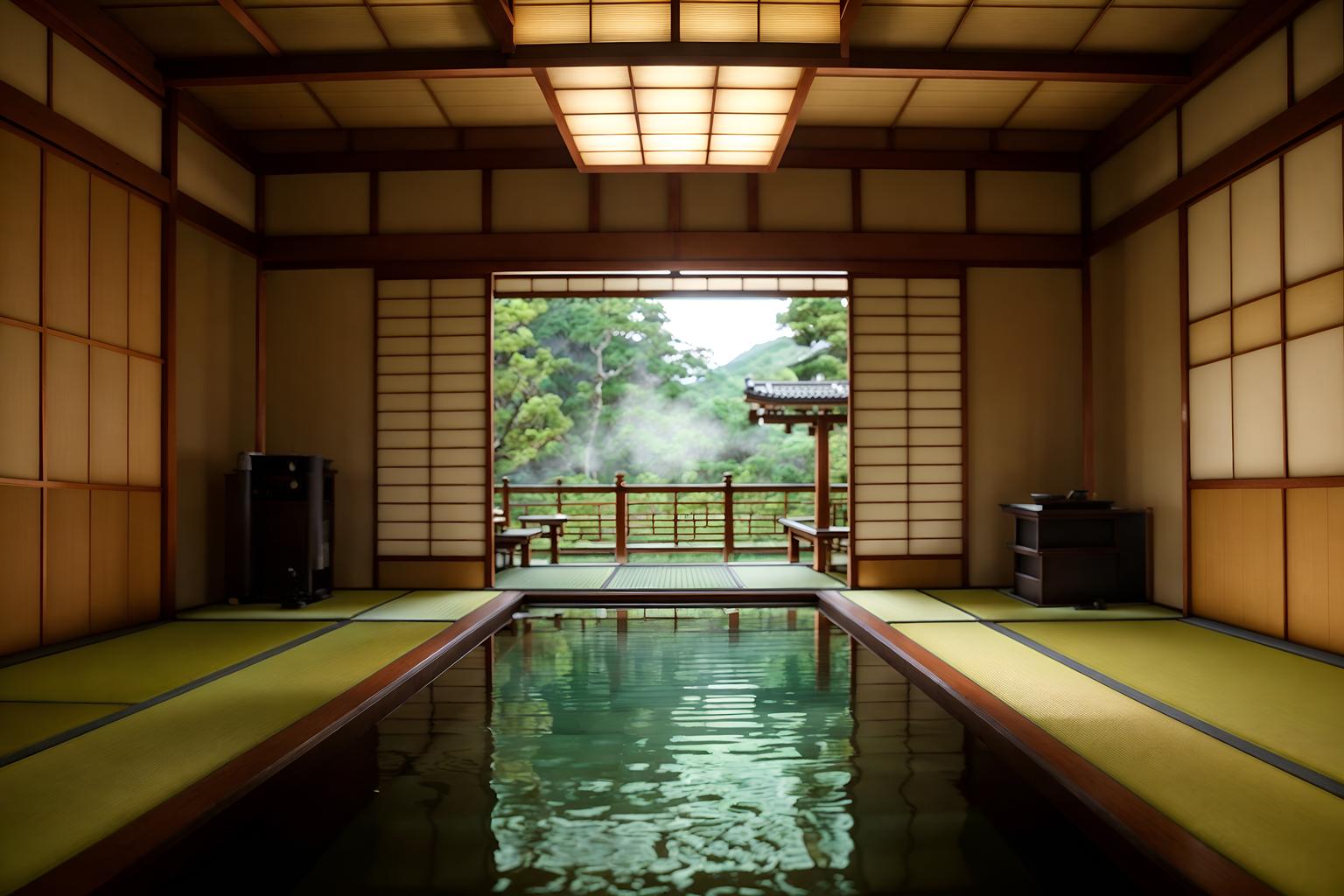 japanese design-style (onsen interior) . with . . cinematic photo, highly detailed, cinematic lighting, ultra-detailed, ultrarealistic, photorealism, 8k. japanese design interior design style. masterpiece, cinematic light, ultrarealistic+, photorealistic+, 8k, raw photo, realistic, sharp focus on eyes, (symmetrical eyes), (intact eyes), hyperrealistic, highest quality, best quality, , highly detailed, masterpiece, best quality, extremely detailed 8k wallpaper, masterpiece, best quality, ultra-detailed, best shadow, detailed background, detailed face, detailed eyes, high contrast, best illumination, detailed face, dulux, caustic, dynamic angle, detailed glow. dramatic lighting. highly detailed, insanely detailed hair, symmetrical, intricate details, professionally retouched, 8k high definition. strong bokeh. award winning photo.