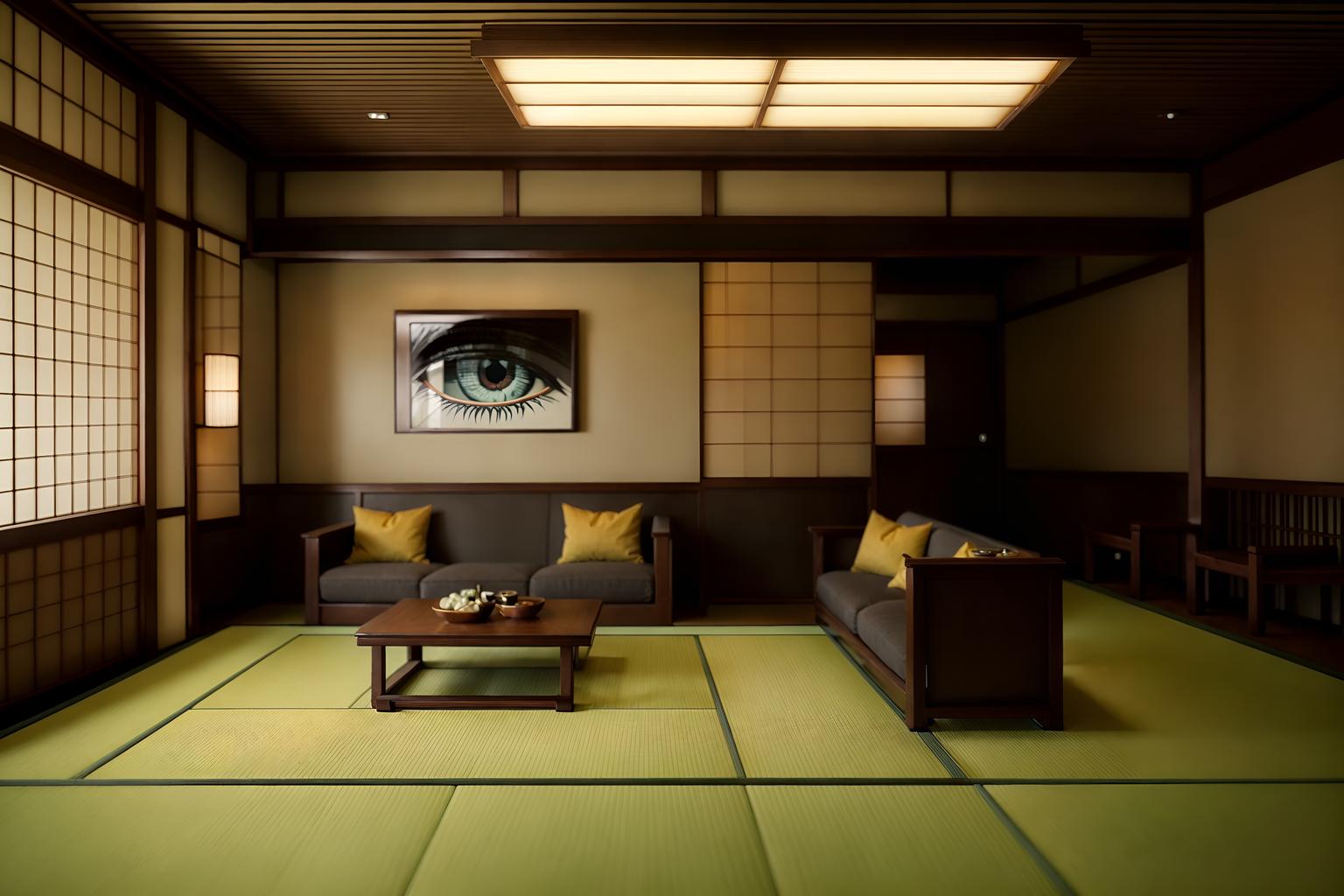 japanese design-style (coffee shop interior) . with . . cinematic photo, highly detailed, cinematic lighting, ultra-detailed, ultrarealistic, photorealism, 8k. japanese design interior design style. masterpiece, cinematic light, ultrarealistic+, photorealistic+, 8k, raw photo, realistic, sharp focus on eyes, (symmetrical eyes), (intact eyes), hyperrealistic, highest quality, best quality, , highly detailed, masterpiece, best quality, extremely detailed 8k wallpaper, masterpiece, best quality, ultra-detailed, best shadow, detailed background, detailed face, detailed eyes, high contrast, best illumination, detailed face, dulux, caustic, dynamic angle, detailed glow. dramatic lighting. highly detailed, insanely detailed hair, symmetrical, intricate details, professionally retouched, 8k high definition. strong bokeh. award winning photo.