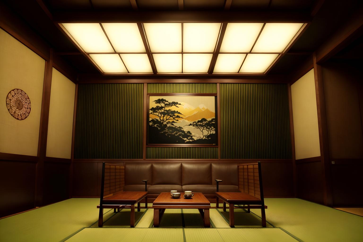 japanese design-style (coffee shop interior) . with . . cinematic photo, highly detailed, cinematic lighting, ultra-detailed, ultrarealistic, photorealism, 8k. japanese design interior design style. masterpiece, cinematic light, ultrarealistic+, photorealistic+, 8k, raw photo, realistic, sharp focus on eyes, (symmetrical eyes), (intact eyes), hyperrealistic, highest quality, best quality, , highly detailed, masterpiece, best quality, extremely detailed 8k wallpaper, masterpiece, best quality, ultra-detailed, best shadow, detailed background, detailed face, detailed eyes, high contrast, best illumination, detailed face, dulux, caustic, dynamic angle, detailed glow. dramatic lighting. highly detailed, insanely detailed hair, symmetrical, intricate details, professionally retouched, 8k high definition. strong bokeh. award winning photo.