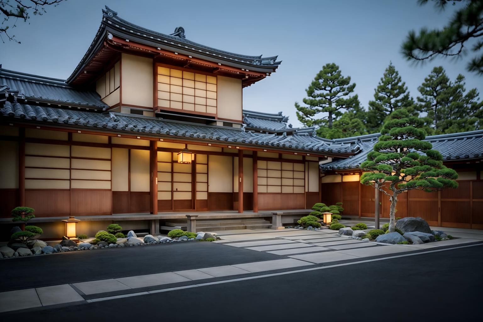 japanese design-style exterior designed (house exterior exterior) . with . . cinematic photo, highly detailed, cinematic lighting, ultra-detailed, ultrarealistic, photorealism, 8k. japanese design exterior design style. masterpiece, cinematic light, ultrarealistic+, photorealistic+, 8k, raw photo, realistic, sharp focus on eyes, (symmetrical eyes), (intact eyes), hyperrealistic, highest quality, best quality, , highly detailed, masterpiece, best quality, extremely detailed 8k wallpaper, masterpiece, best quality, ultra-detailed, best shadow, detailed background, detailed face, detailed eyes, high contrast, best illumination, detailed face, dulux, caustic, dynamic angle, detailed glow. dramatic lighting. highly detailed, insanely detailed hair, symmetrical, intricate details, professionally retouched, 8k high definition. strong bokeh. award winning photo.