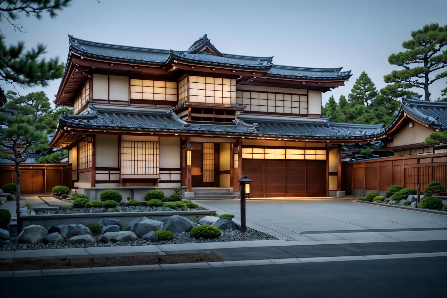 japanese design-style exterior designed (house exterior exterior) . with . . cinematic photo, highly detailed, cinematic lighting, ultra-detailed, ultrarealistic, photorealism, 8k. japanese design exterior design style. masterpiece, cinematic light, ultrarealistic+, photorealistic+, 8k, raw photo, realistic, sharp focus on eyes, (symmetrical eyes), (intact eyes), hyperrealistic, highest quality, best quality, , highly detailed, masterpiece, best quality, extremely detailed 8k wallpaper, masterpiece, best quality, ultra-detailed, best shadow, detailed background, detailed face, detailed eyes, high contrast, best illumination, detailed face, dulux, caustic, dynamic angle, detailed glow. dramatic lighting. highly detailed, insanely detailed hair, symmetrical, intricate details, professionally retouched, 8k high definition. strong bokeh. award winning photo.