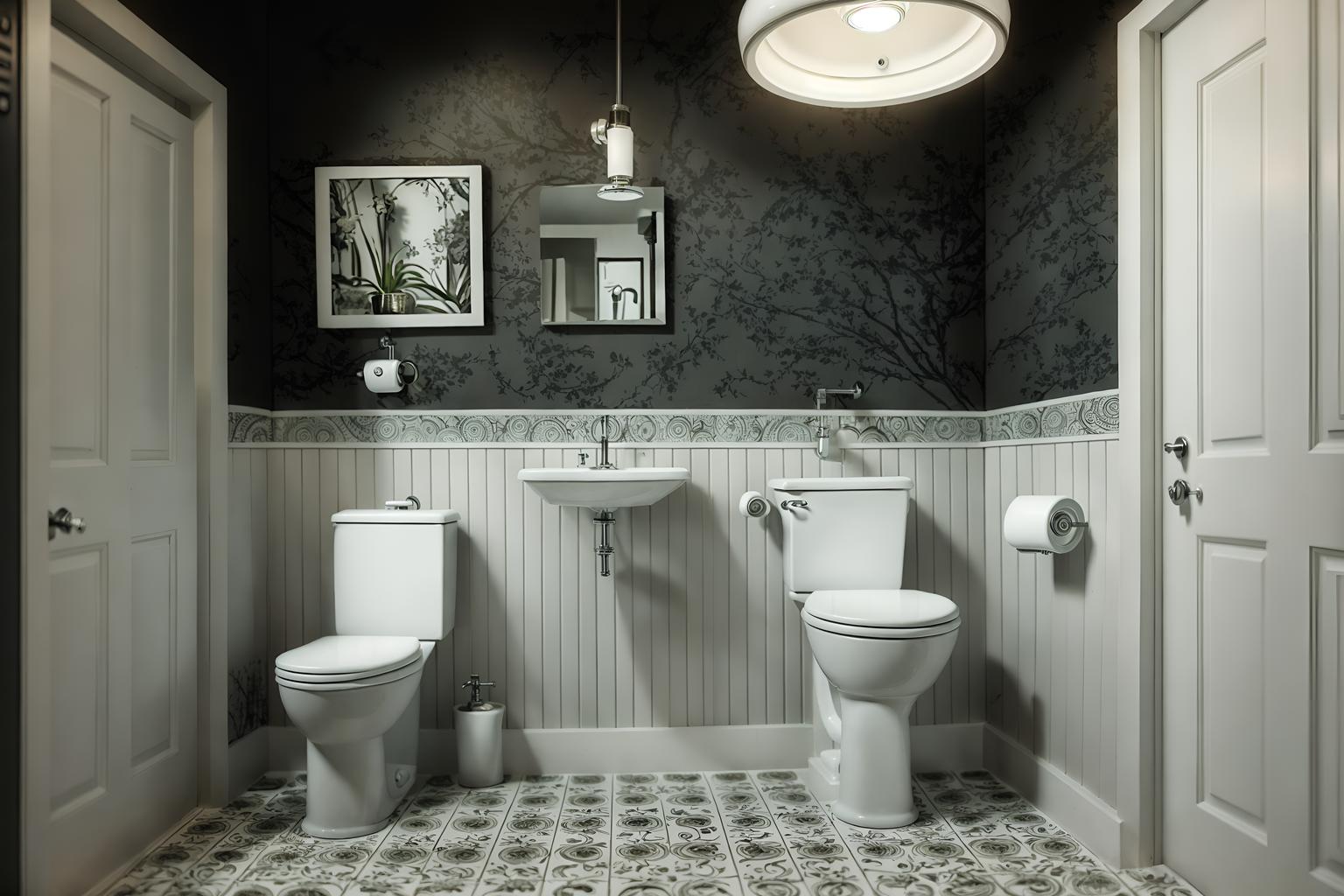 eclectic-style (toilet interior) with toilet with toilet seat up and toilet paper hanger and sink with tap and toilet with toilet seat up. . . cinematic photo, highly detailed, cinematic lighting, ultra-detailed, ultrarealistic, photorealism, 8k. eclectic interior design style. masterpiece, cinematic light, ultrarealistic+, photorealistic+, 8k, raw photo, realistic, sharp focus on eyes, (symmetrical eyes), (intact eyes), hyperrealistic, highest quality, best quality, , highly detailed, masterpiece, best quality, extremely detailed 8k wallpaper, masterpiece, best quality, ultra-detailed, best shadow, detailed background, detailed face, detailed eyes, high contrast, best illumination, detailed face, dulux, caustic, dynamic angle, detailed glow. dramatic lighting. highly detailed, insanely detailed hair, symmetrical, intricate details, professionally retouched, 8k high definition. strong bokeh. award winning photo.