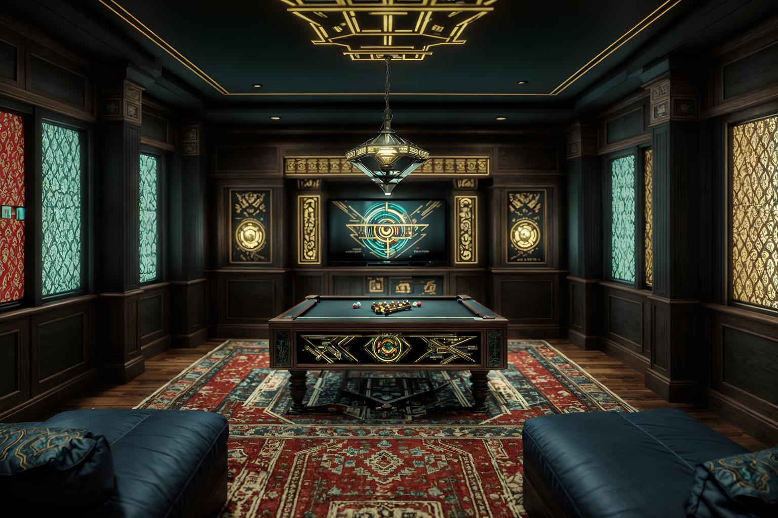 eclectic-style (gaming room interior) . . cinematic photo, highly detailed, cinematic lighting, ultra-detailed, ultrarealistic, photorealism, 8k. eclectic interior design style. masterpiece, cinematic light, ultrarealistic+, photorealistic+, 8k, raw photo, realistic, sharp focus on eyes, (symmetrical eyes), (intact eyes), hyperrealistic, highest quality, best quality, , highly detailed, masterpiece, best quality, extremely detailed 8k wallpaper, masterpiece, best quality, ultra-detailed, best shadow, detailed background, detailed face, detailed eyes, high contrast, best illumination, detailed face, dulux, caustic, dynamic angle, detailed glow. dramatic lighting. highly detailed, insanely detailed hair, symmetrical, intricate details, professionally retouched, 8k high definition. strong bokeh. award winning photo.