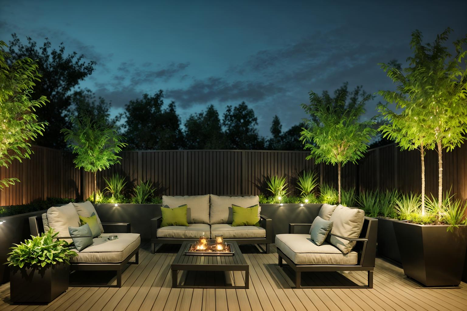 contemporary-style designed (outdoor patio ) with plant and patio couch with pillows and grass and deck with deck chairs and barbeque or grill and plant. . with . . cinematic photo, highly detailed, cinematic lighting, ultra-detailed, ultrarealistic, photorealism, 8k. contemporary design style. masterpiece, cinematic light, ultrarealistic+, photorealistic+, 8k, raw photo, realistic, sharp focus on eyes, (symmetrical eyes), (intact eyes), hyperrealistic, highest quality, best quality, , highly detailed, masterpiece, best quality, extremely detailed 8k wallpaper, masterpiece, best quality, ultra-detailed, best shadow, detailed background, detailed face, detailed eyes, high contrast, best illumination, detailed face, dulux, caustic, dynamic angle, detailed glow. dramatic lighting. highly detailed, insanely detailed hair, symmetrical, intricate details, professionally retouched, 8k high definition. strong bokeh. award winning photo.