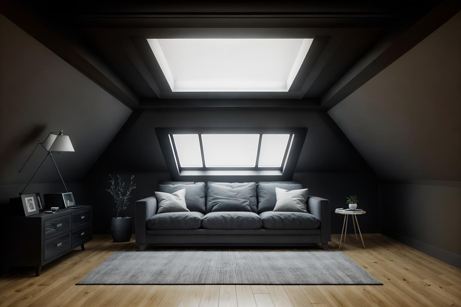 contemporary-style (attic interior) . with . . cinematic photo, highly detailed, cinematic lighting, ultra-detailed, ultrarealistic, photorealism, 8k. contemporary interior design style. masterpiece, cinematic light, ultrarealistic+, photorealistic+, 8k, raw photo, realistic, sharp focus on eyes, (symmetrical eyes), (intact eyes), hyperrealistic, highest quality, best quality, , highly detailed, masterpiece, best quality, extremely detailed 8k wallpaper, masterpiece, best quality, ultra-detailed, best shadow, detailed background, detailed face, detailed eyes, high contrast, best illumination, detailed face, dulux, caustic, dynamic angle, detailed glow. dramatic lighting. highly detailed, insanely detailed hair, symmetrical, intricate details, professionally retouched, 8k high definition. strong bokeh. award winning photo.