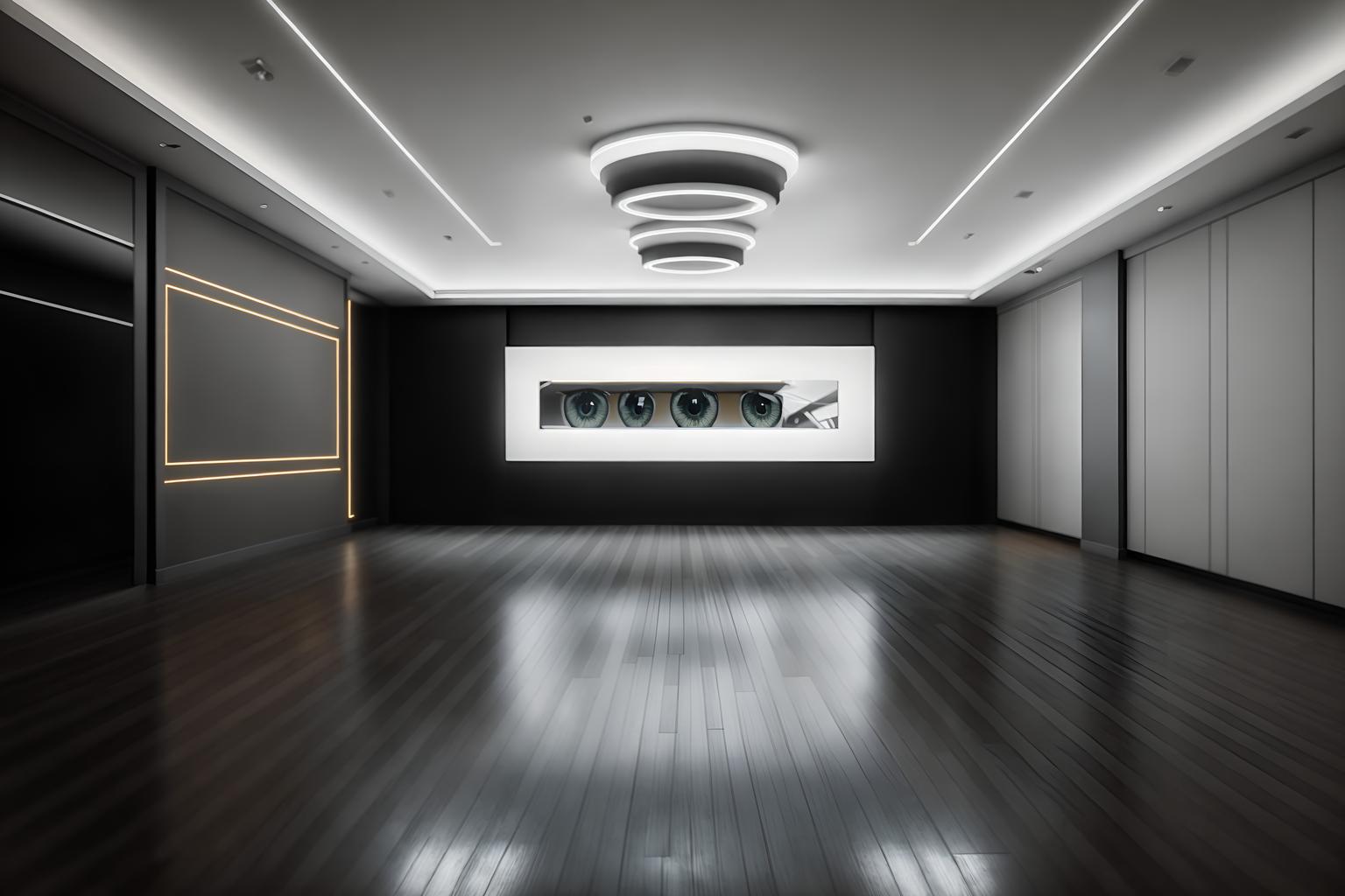 contemporary-style (exhibition space interior) . with . . cinematic photo, highly detailed, cinematic lighting, ultra-detailed, ultrarealistic, photorealism, 8k. contemporary interior design style. masterpiece, cinematic light, ultrarealistic+, photorealistic+, 8k, raw photo, realistic, sharp focus on eyes, (symmetrical eyes), (intact eyes), hyperrealistic, highest quality, best quality, , highly detailed, masterpiece, best quality, extremely detailed 8k wallpaper, masterpiece, best quality, ultra-detailed, best shadow, detailed background, detailed face, detailed eyes, high contrast, best illumination, detailed face, dulux, caustic, dynamic angle, detailed glow. dramatic lighting. highly detailed, insanely detailed hair, symmetrical, intricate details, professionally retouched, 8k high definition. strong bokeh. award winning photo.