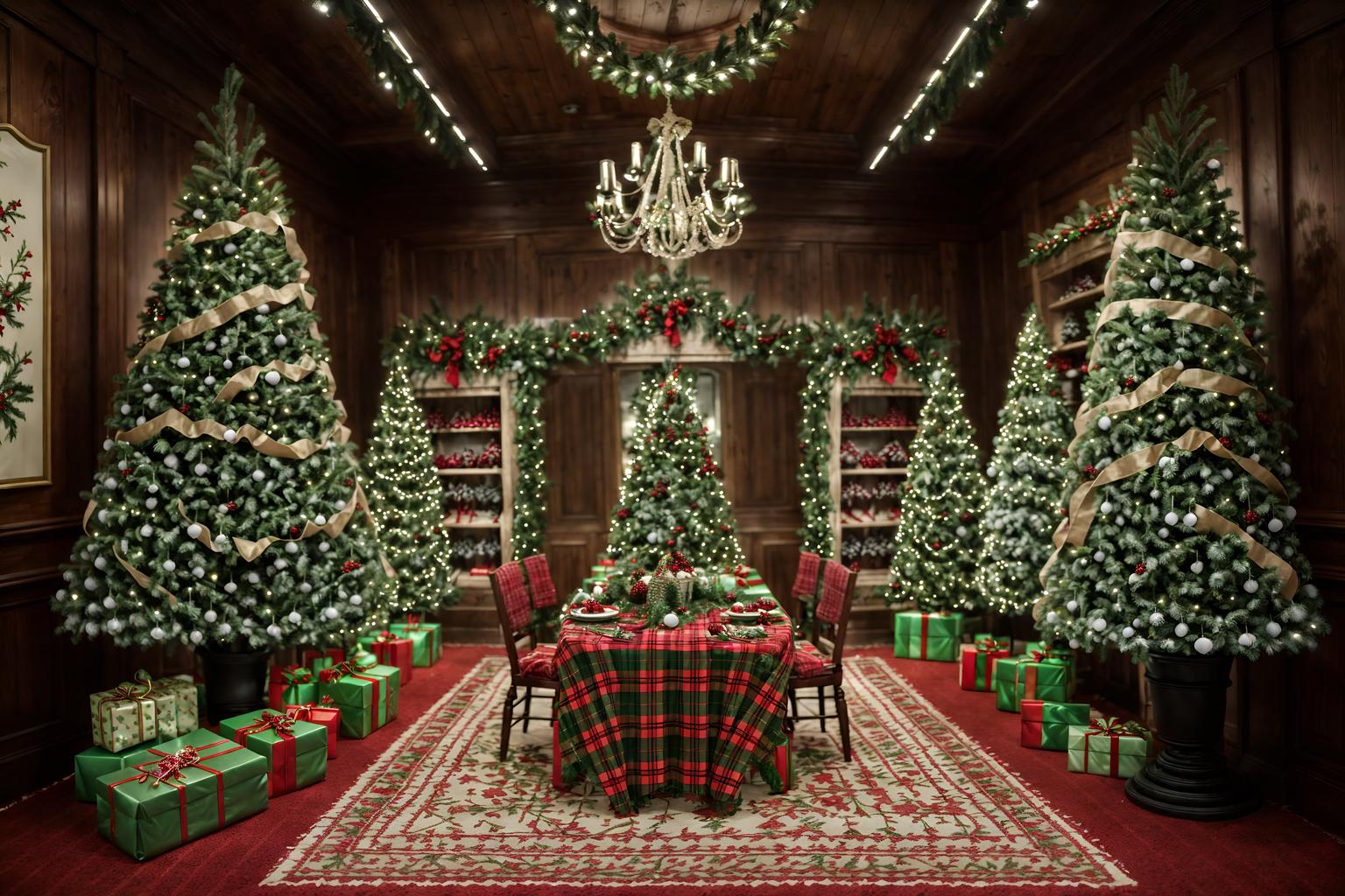 christmas-style (clothing store interior) . with giftwrapped gifts and christmas ornaments and plaid rugs and tie pinecones and berries and ribbons and berries and greenery draped and snow outside and a few big socks hanging. . cinematic photo, highly detailed, cinematic lighting, ultra-detailed, ultrarealistic, photorealism, 8k. christmas interior design style. masterpiece, cinematic light, ultrarealistic+, photorealistic+, 8k, raw photo, realistic, sharp focus on eyes, (symmetrical eyes), (intact eyes), hyperrealistic, highest quality, best quality, , highly detailed, masterpiece, best quality, extremely detailed 8k wallpaper, masterpiece, best quality, ultra-detailed, best shadow, detailed background, detailed face, detailed eyes, high contrast, best illumination, detailed face, dulux, caustic, dynamic angle, detailed glow. dramatic lighting. highly detailed, insanely detailed hair, symmetrical, intricate details, professionally retouched, 8k high definition. strong bokeh. award winning photo.
