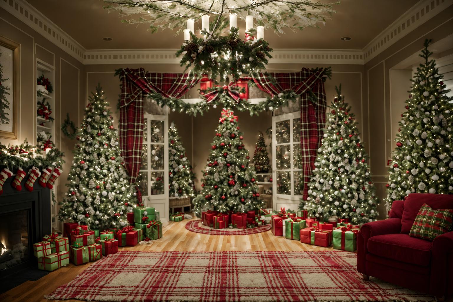 christmas-style (clothing store interior) . with giftwrapped gifts and christmas ornaments and plaid rugs and tie pinecones and berries and ribbons and berries and greenery draped and snow outside and a few big socks hanging. . cinematic photo, highly detailed, cinematic lighting, ultra-detailed, ultrarealistic, photorealism, 8k. christmas interior design style. masterpiece, cinematic light, ultrarealistic+, photorealistic+, 8k, raw photo, realistic, sharp focus on eyes, (symmetrical eyes), (intact eyes), hyperrealistic, highest quality, best quality, , highly detailed, masterpiece, best quality, extremely detailed 8k wallpaper, masterpiece, best quality, ultra-detailed, best shadow, detailed background, detailed face, detailed eyes, high contrast, best illumination, detailed face, dulux, caustic, dynamic angle, detailed glow. dramatic lighting. highly detailed, insanely detailed hair, symmetrical, intricate details, professionally retouched, 8k high definition. strong bokeh. award winning photo.