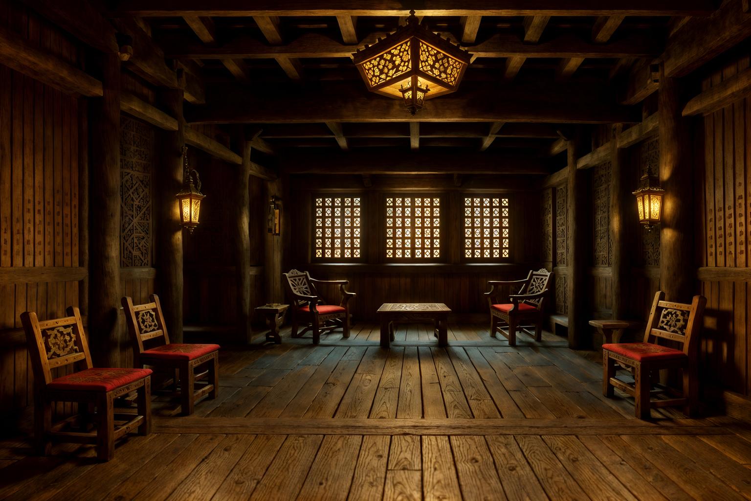 medieval-style (onsen interior) . with stone or wooden floor and intricate wooden inlay designs and carvings and deep colors like red, gold, or blue and carved wooden chairs and castle interior and stone walls and castle interior and timber beams. . cinematic photo, highly detailed, cinematic lighting, ultra-detailed, ultrarealistic, photorealism, 8k. medieval interior design style. masterpiece, cinematic light, ultrarealistic+, photorealistic+, 8k, raw photo, realistic, sharp focus on eyes, (symmetrical eyes), (intact eyes), hyperrealistic, highest quality, best quality, , highly detailed, masterpiece, best quality, extremely detailed 8k wallpaper, masterpiece, best quality, ultra-detailed, best shadow, detailed background, detailed face, detailed eyes, high contrast, best illumination, detailed face, dulux, caustic, dynamic angle, detailed glow. dramatic lighting. highly detailed, insanely detailed hair, symmetrical, intricate details, professionally retouched, 8k high definition. strong bokeh. award winning photo.