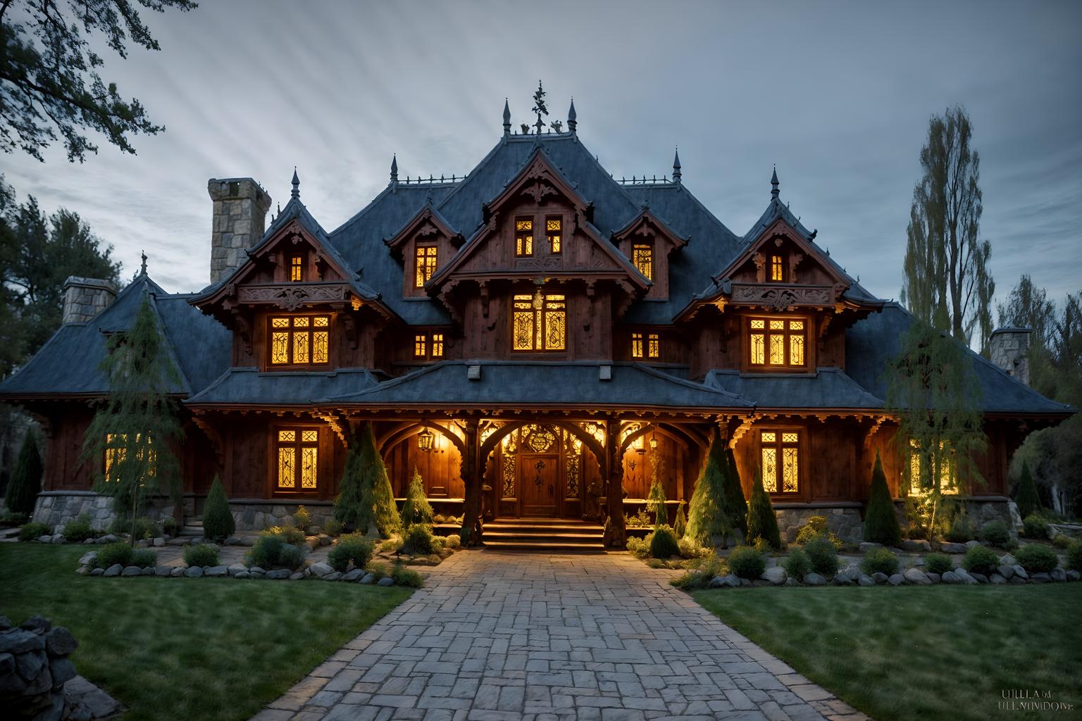 medieval-style exterior designed (house exterior exterior) . with timber beams and castle exterior and velvet, chenille, damask, and brocade draperies and fabrics and castle exterior and castle exterior and deep colors like red, gold, or blue and gothic appearance and carved wooden tables. . cinematic photo, highly detailed, cinematic lighting, ultra-detailed, ultrarealistic, photorealism, 8k. medieval exterior design style. masterpiece, cinematic light, ultrarealistic+, photorealistic+, 8k, raw photo, realistic, sharp focus on eyes, (symmetrical eyes), (intact eyes), hyperrealistic, highest quality, best quality, , highly detailed, masterpiece, best quality, extremely detailed 8k wallpaper, masterpiece, best quality, ultra-detailed, best shadow, detailed background, detailed face, detailed eyes, high contrast, best illumination, detailed face, dulux, caustic, dynamic angle, detailed glow. dramatic lighting. highly detailed, insanely detailed hair, symmetrical, intricate details, professionally retouched, 8k high definition. strong bokeh. award winning photo.