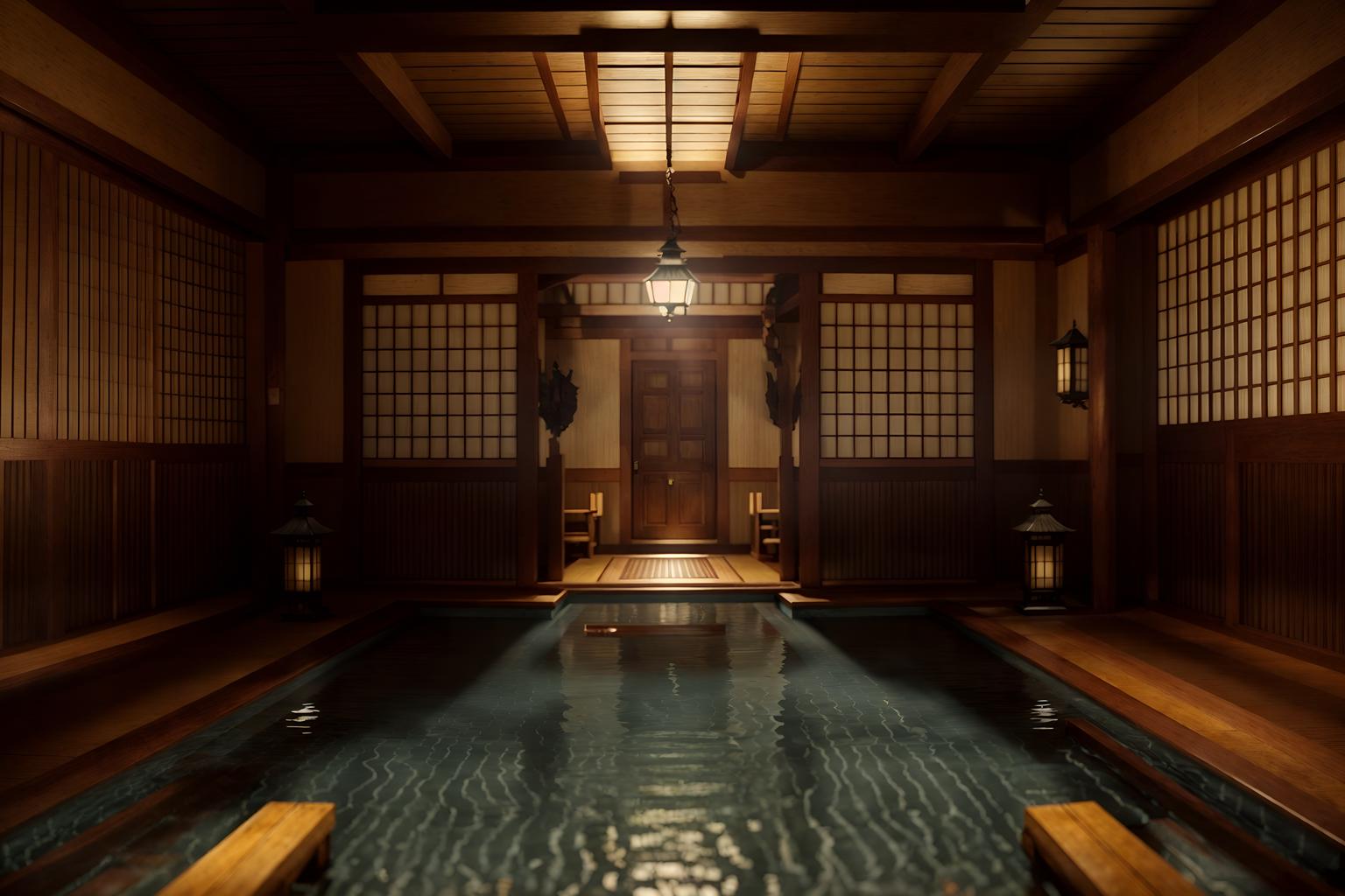 traditional-style (onsen interior) . . cinematic photo, highly detailed, cinematic lighting, ultra-detailed, ultrarealistic, photorealism, 8k. traditional interior design style. masterpiece, cinematic light, ultrarealistic+, photorealistic+, 8k, raw photo, realistic, sharp focus on eyes, (symmetrical eyes), (intact eyes), hyperrealistic, highest quality, best quality, , highly detailed, masterpiece, best quality, extremely detailed 8k wallpaper, masterpiece, best quality, ultra-detailed, best shadow, detailed background, detailed face, detailed eyes, high contrast, best illumination, detailed face, dulux, caustic, dynamic angle, detailed glow. dramatic lighting. highly detailed, insanely detailed hair, symmetrical, intricate details, professionally retouched, 8k high definition. strong bokeh. award winning photo.