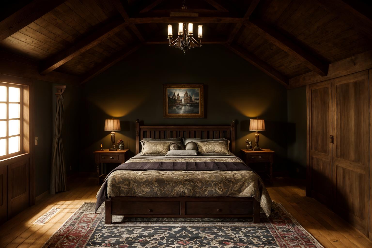 traditional-style (attic interior) . . cinematic photo, highly detailed, cinematic lighting, ultra-detailed, ultrarealistic, photorealism, 8k. traditional interior design style. masterpiece, cinematic light, ultrarealistic+, photorealistic+, 8k, raw photo, realistic, sharp focus on eyes, (symmetrical eyes), (intact eyes), hyperrealistic, highest quality, best quality, , highly detailed, masterpiece, best quality, extremely detailed 8k wallpaper, masterpiece, best quality, ultra-detailed, best shadow, detailed background, detailed face, detailed eyes, high contrast, best illumination, detailed face, dulux, caustic, dynamic angle, detailed glow. dramatic lighting. highly detailed, insanely detailed hair, symmetrical, intricate details, professionally retouched, 8k high definition. strong bokeh. award winning photo.