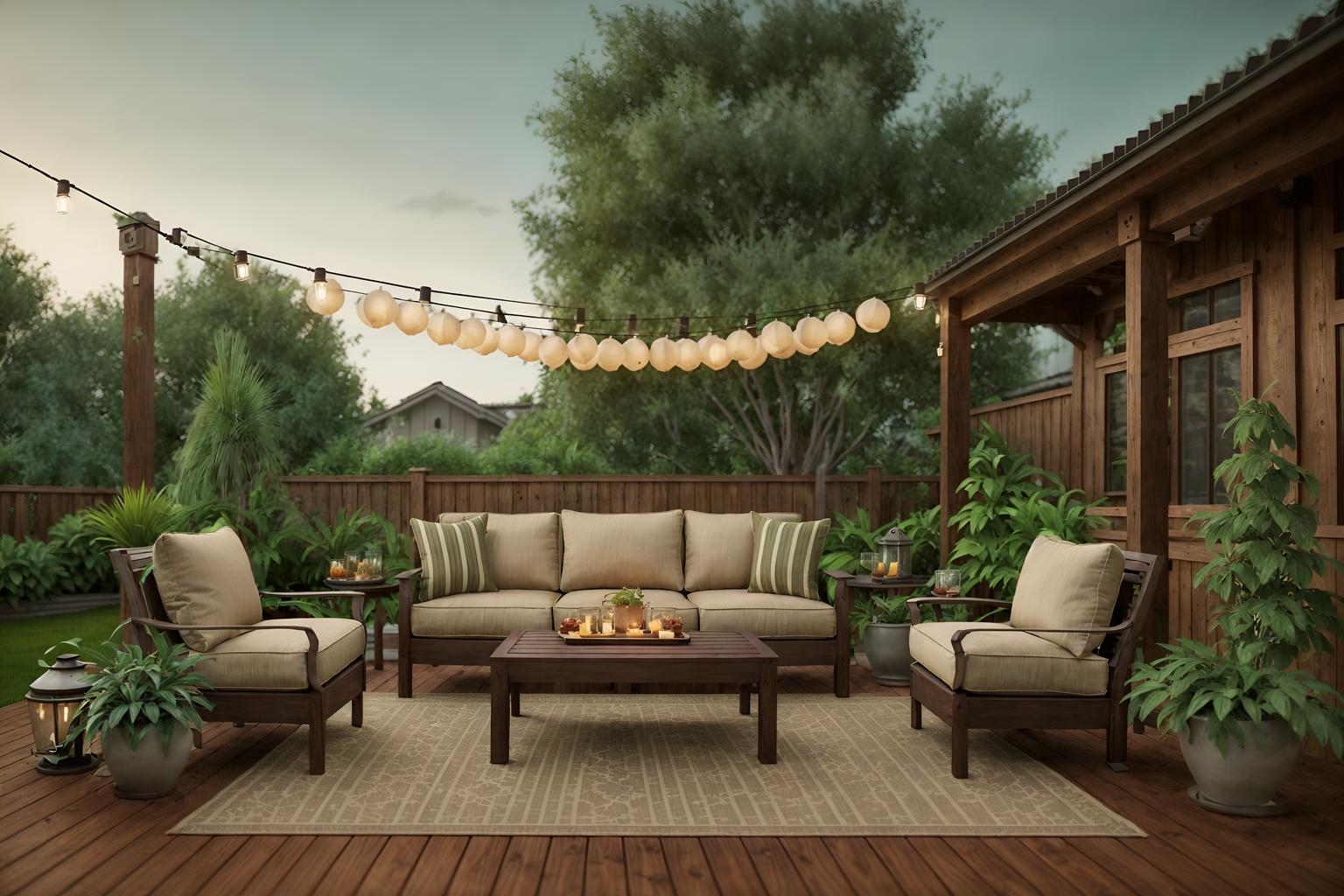 traditional-style designed (outdoor patio ) with patio couch with pillows and deck with deck chairs and plant and barbeque or grill and grass and patio couch with pillows. . . cinematic photo, highly detailed, cinematic lighting, ultra-detailed, ultrarealistic, photorealism, 8k. traditional design style. masterpiece, cinematic light, ultrarealistic+, photorealistic+, 8k, raw photo, realistic, sharp focus on eyes, (symmetrical eyes), (intact eyes), hyperrealistic, highest quality, best quality, , highly detailed, masterpiece, best quality, extremely detailed 8k wallpaper, masterpiece, best quality, ultra-detailed, best shadow, detailed background, detailed face, detailed eyes, high contrast, best illumination, detailed face, dulux, caustic, dynamic angle, detailed glow. dramatic lighting. highly detailed, insanely detailed hair, symmetrical, intricate details, professionally retouched, 8k high definition. strong bokeh. award winning photo.