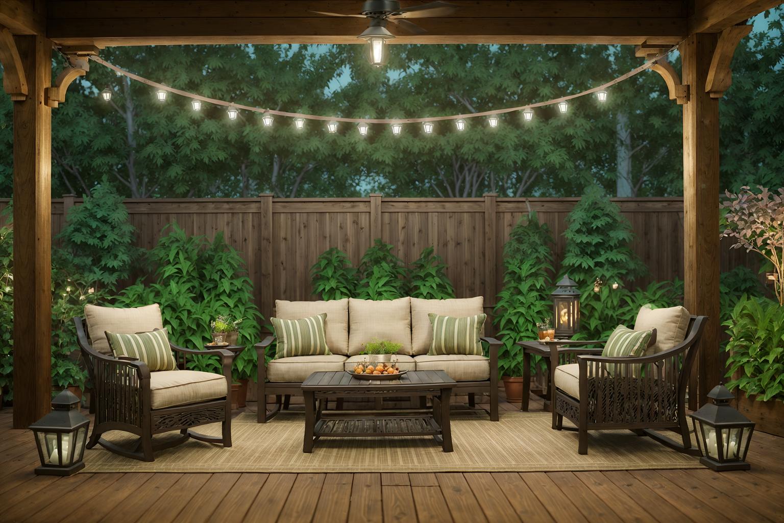 traditional-style designed (outdoor patio ) with patio couch with pillows and deck with deck chairs and plant and barbeque or grill and grass and patio couch with pillows. . . cinematic photo, highly detailed, cinematic lighting, ultra-detailed, ultrarealistic, photorealism, 8k. traditional design style. masterpiece, cinematic light, ultrarealistic+, photorealistic+, 8k, raw photo, realistic, sharp focus on eyes, (symmetrical eyes), (intact eyes), hyperrealistic, highest quality, best quality, , highly detailed, masterpiece, best quality, extremely detailed 8k wallpaper, masterpiece, best quality, ultra-detailed, best shadow, detailed background, detailed face, detailed eyes, high contrast, best illumination, detailed face, dulux, caustic, dynamic angle, detailed glow. dramatic lighting. highly detailed, insanely detailed hair, symmetrical, intricate details, professionally retouched, 8k high definition. strong bokeh. award winning photo.