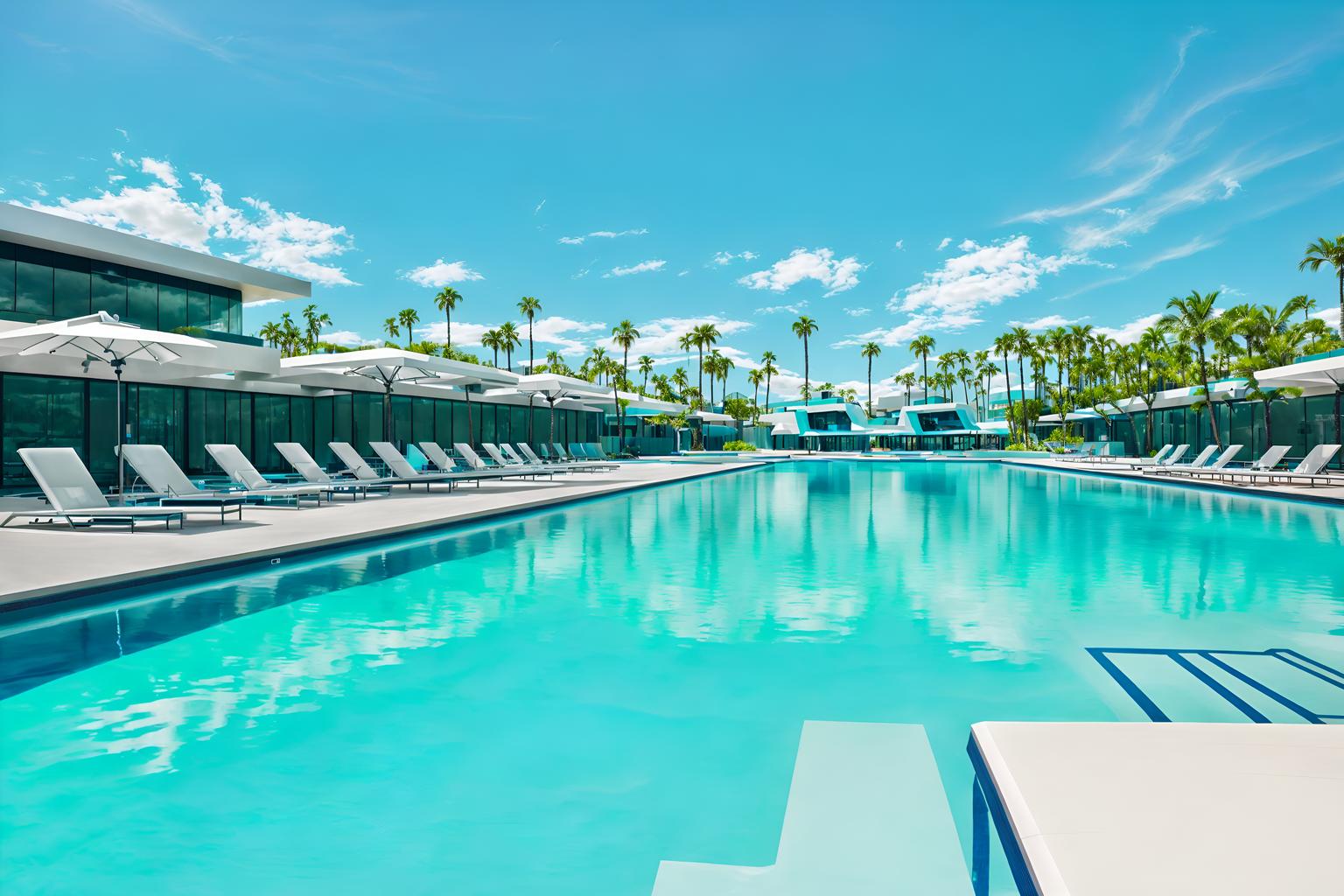 futuristic-style designed (outdoor pool area ) with pool lounge chairs and pool and pool lights and pool lounge chairs. . with neutral background and bright accents and steel finishing and floating surfaces and futurism minimalist and minimalist clean lines and light colors and futurism and futuristic . . cinematic photo, highly detailed, cinematic lighting, ultra-detailed, ultrarealistic, photorealism, 8k. futuristic design style. masterpiece, cinematic light, ultrarealistic+, photorealistic+, 8k, raw photo, realistic, sharp focus on eyes, (symmetrical eyes), (intact eyes), hyperrealistic, highest quality, best quality, , highly detailed, masterpiece, best quality, extremely detailed 8k wallpaper, masterpiece, best quality, ultra-detailed, best shadow, detailed background, detailed face, detailed eyes, high contrast, best illumination, detailed face, dulux, caustic, dynamic angle, detailed glow. dramatic lighting. highly detailed, insanely detailed hair, symmetrical, intricate details, professionally retouched, 8k high definition. strong bokeh. award winning photo.