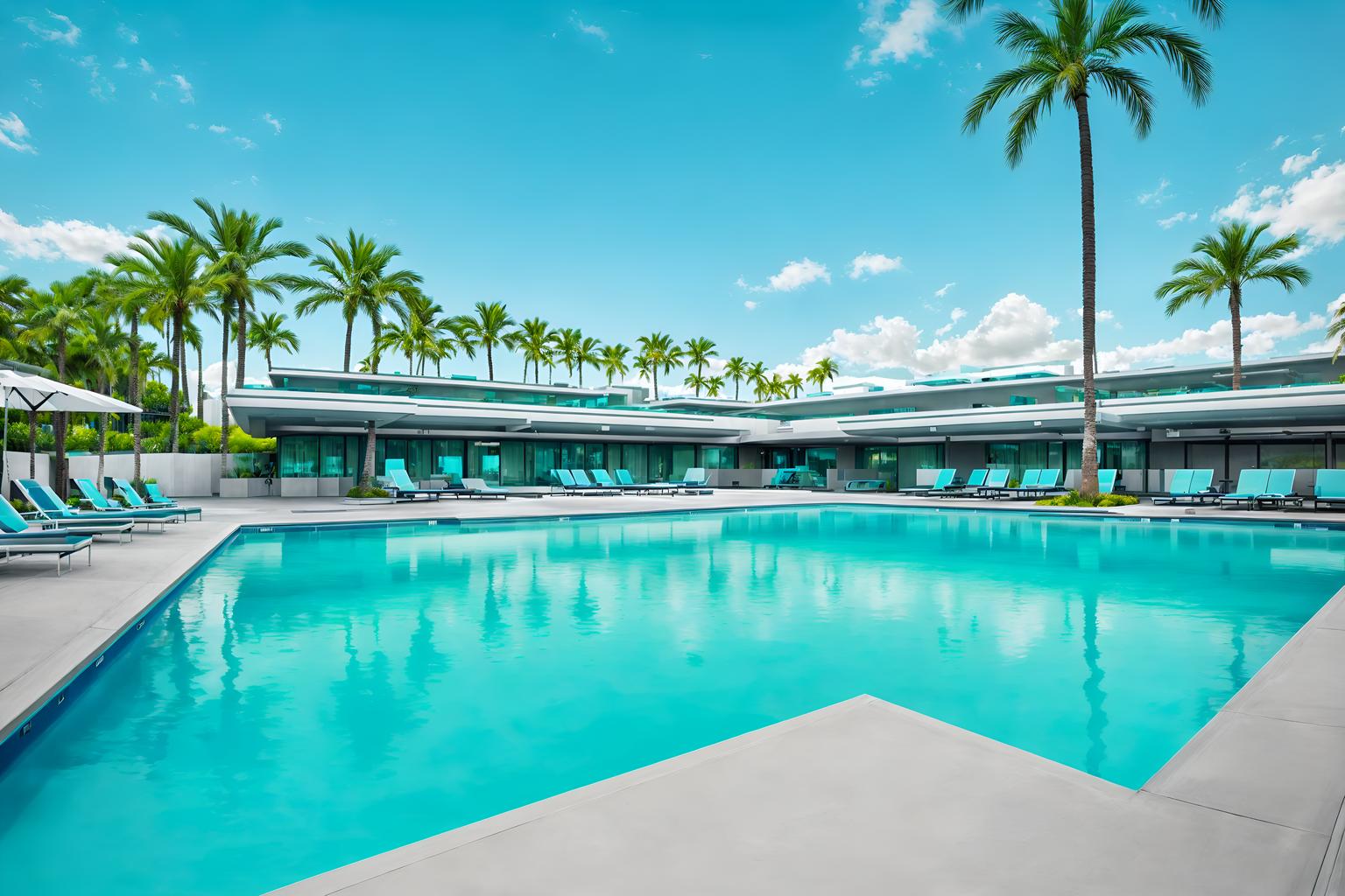 futuristic-style designed (outdoor pool area ) with pool lounge chairs and pool and pool lights and pool lounge chairs. . with neutral background and bright accents and steel finishing and floating surfaces and futurism minimalist and minimalist clean lines and light colors and futurism and futuristic . . cinematic photo, highly detailed, cinematic lighting, ultra-detailed, ultrarealistic, photorealism, 8k. futuristic design style. masterpiece, cinematic light, ultrarealistic+, photorealistic+, 8k, raw photo, realistic, sharp focus on eyes, (symmetrical eyes), (intact eyes), hyperrealistic, highest quality, best quality, , highly detailed, masterpiece, best quality, extremely detailed 8k wallpaper, masterpiece, best quality, ultra-detailed, best shadow, detailed background, detailed face, detailed eyes, high contrast, best illumination, detailed face, dulux, caustic, dynamic angle, detailed glow. dramatic lighting. highly detailed, insanely detailed hair, symmetrical, intricate details, professionally retouched, 8k high definition. strong bokeh. award winning photo.