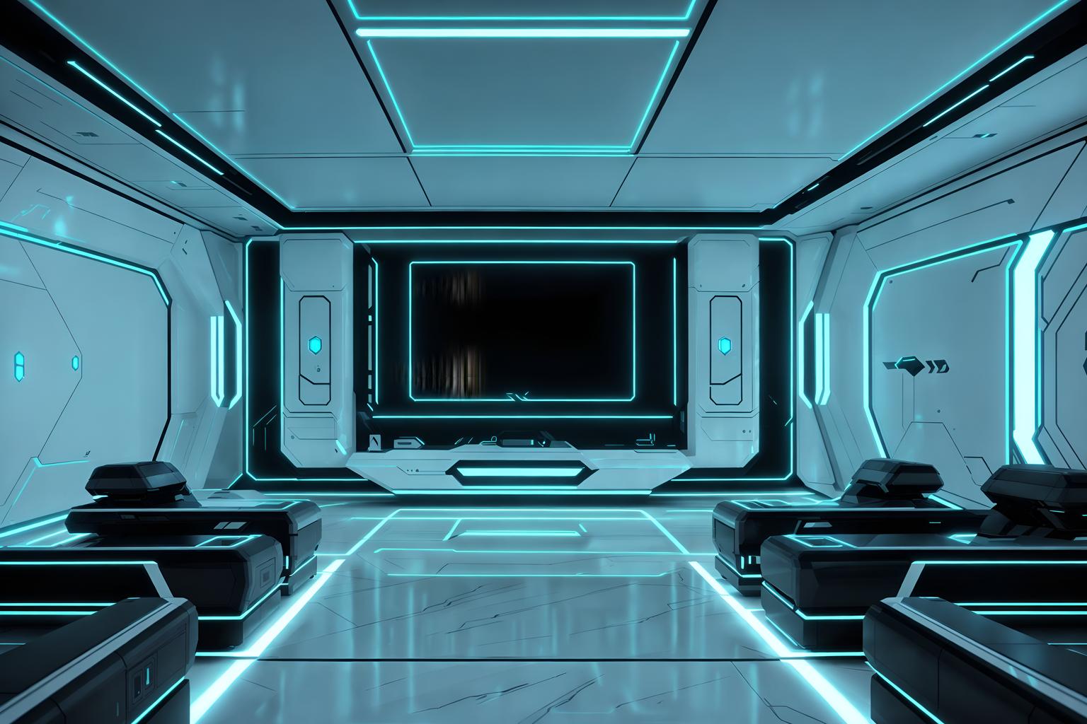 futuristic-style (gaming room interior) . with futurism and floating surfaces and smooth polished marble and glass panes and futurism minimalist interior and light colors and smooth marble and spaceship interior. . cinematic photo, highly detailed, cinematic lighting, ultra-detailed, ultrarealistic, photorealism, 8k. futuristic interior design style. masterpiece, cinematic light, ultrarealistic+, photorealistic+, 8k, raw photo, realistic, sharp focus on eyes, (symmetrical eyes), (intact eyes), hyperrealistic, highest quality, best quality, , highly detailed, masterpiece, best quality, extremely detailed 8k wallpaper, masterpiece, best quality, ultra-detailed, best shadow, detailed background, detailed face, detailed eyes, high contrast, best illumination, detailed face, dulux, caustic, dynamic angle, detailed glow. dramatic lighting. highly detailed, insanely detailed hair, symmetrical, intricate details, professionally retouched, 8k high definition. strong bokeh. award winning photo.