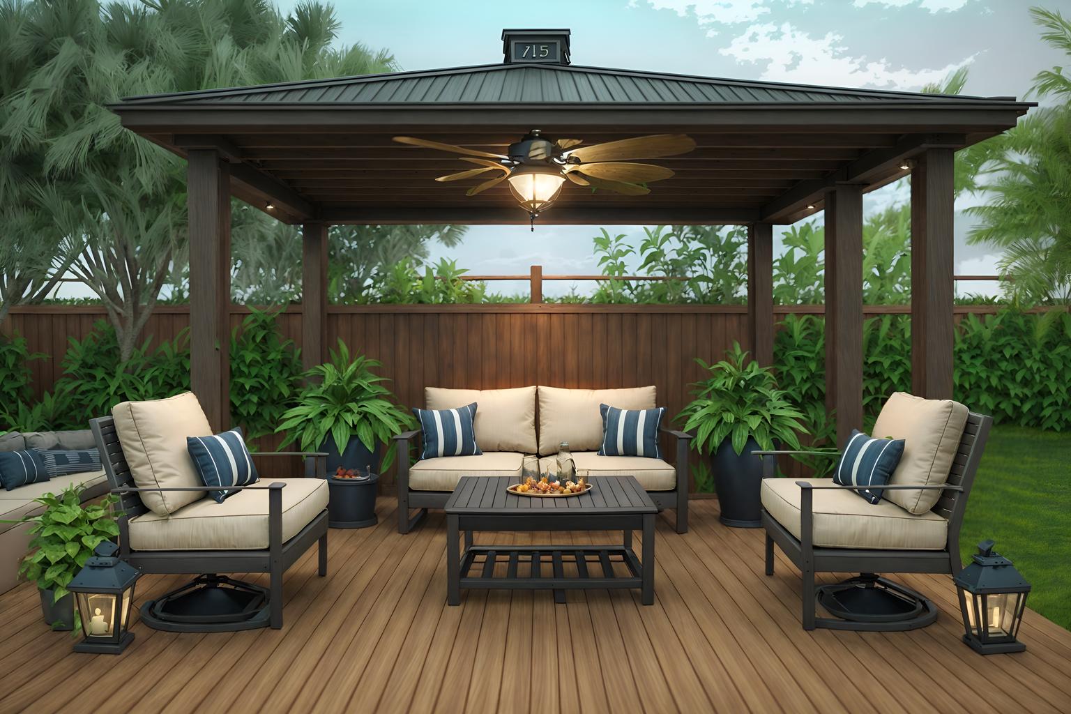 nautical-style designed (outdoor patio ) with patio couch with pillows and deck with deck chairs and plant and barbeque or grill and grass and patio couch with pillows. . . cinematic photo, highly detailed, cinematic lighting, ultra-detailed, ultrarealistic, photorealism, 8k. nautical design style. masterpiece, cinematic light, ultrarealistic+, photorealistic+, 8k, raw photo, realistic, sharp focus on eyes, (symmetrical eyes), (intact eyes), hyperrealistic, highest quality, best quality, , highly detailed, masterpiece, best quality, extremely detailed 8k wallpaper, masterpiece, best quality, ultra-detailed, best shadow, detailed background, detailed face, detailed eyes, high contrast, best illumination, detailed face, dulux, caustic, dynamic angle, detailed glow. dramatic lighting. highly detailed, insanely detailed hair, symmetrical, intricate details, professionally retouched, 8k high definition. strong bokeh. award winning photo.