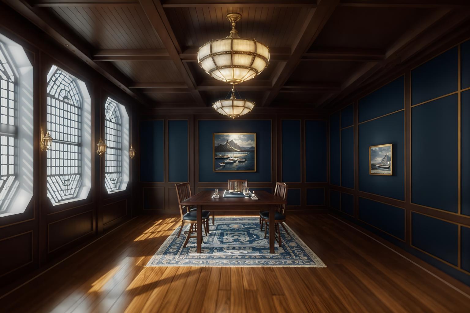 nautical-style (exhibition space interior) . . cinematic photo, highly detailed, cinematic lighting, ultra-detailed, ultrarealistic, photorealism, 8k. nautical interior design style. masterpiece, cinematic light, ultrarealistic+, photorealistic+, 8k, raw photo, realistic, sharp focus on eyes, (symmetrical eyes), (intact eyes), hyperrealistic, highest quality, best quality, , highly detailed, masterpiece, best quality, extremely detailed 8k wallpaper, masterpiece, best quality, ultra-detailed, best shadow, detailed background, detailed face, detailed eyes, high contrast, best illumination, detailed face, dulux, caustic, dynamic angle, detailed glow. dramatic lighting. highly detailed, insanely detailed hair, symmetrical, intricate details, professionally retouched, 8k high definition. strong bokeh. award winning photo.