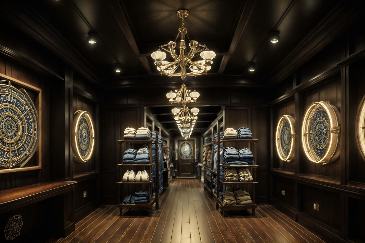 nautical-style (clothing store interior) . . cinematic photo, highly detailed, cinematic lighting, ultra-detailed, ultrarealistic, photorealism, 8k. nautical interior design style. masterpiece, cinematic light, ultrarealistic+, photorealistic+, 8k, raw photo, realistic, sharp focus on eyes, (symmetrical eyes), (intact eyes), hyperrealistic, highest quality, best quality, , highly detailed, masterpiece, best quality, extremely detailed 8k wallpaper, masterpiece, best quality, ultra-detailed, best shadow, detailed background, detailed face, detailed eyes, high contrast, best illumination, detailed face, dulux, caustic, dynamic angle, detailed glow. dramatic lighting. highly detailed, insanely detailed hair, symmetrical, intricate details, professionally retouched, 8k high definition. strong bokeh. award winning photo.