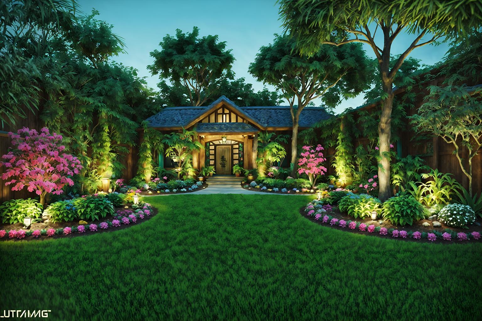 maximalist-style designed (outdoor garden ) with garden tree and garden plants and grass and garden tree. . with bold colors and bold design and eye-catching and bold patterns and vibrant and bold creativity and more is more philosophy and playful. . cinematic photo, highly detailed, cinematic lighting, ultra-detailed, ultrarealistic, photorealism, 8k. maximalist design style. masterpiece, cinematic light, ultrarealistic+, photorealistic+, 8k, raw photo, realistic, sharp focus on eyes, (symmetrical eyes), (intact eyes), hyperrealistic, highest quality, best quality, , highly detailed, masterpiece, best quality, extremely detailed 8k wallpaper, masterpiece, best quality, ultra-detailed, best shadow, detailed background, detailed face, detailed eyes, high contrast, best illumination, detailed face, dulux, caustic, dynamic angle, detailed glow. dramatic lighting. highly detailed, insanely detailed hair, symmetrical, intricate details, professionally retouched, 8k high definition. strong bokeh. award winning photo.