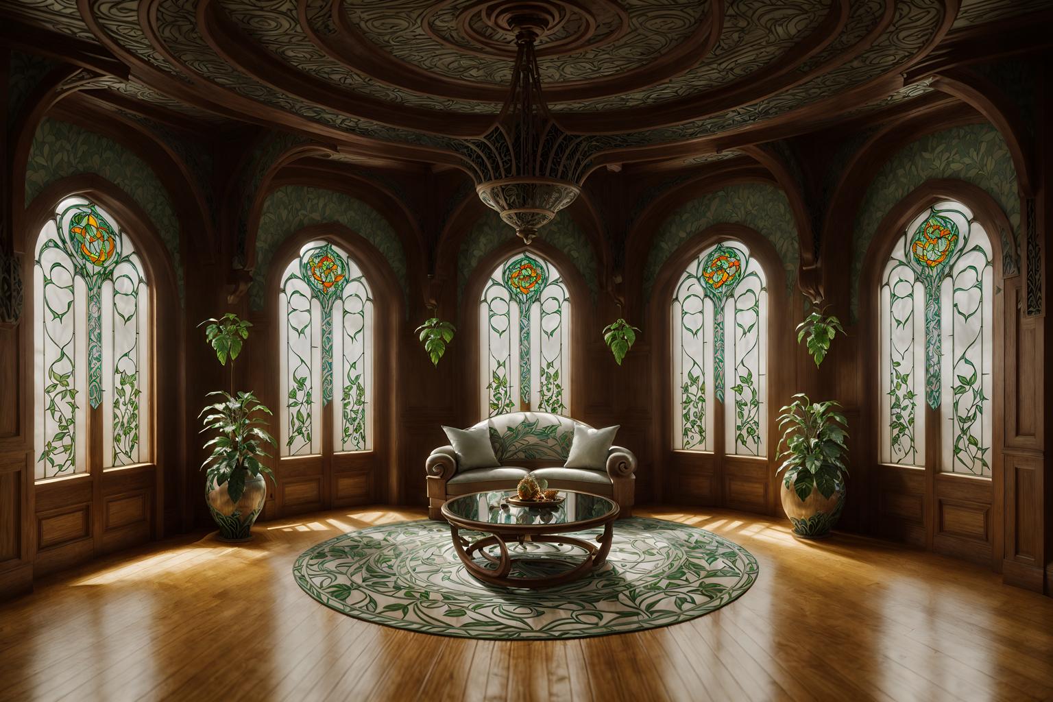 art nouveau-style (attic interior) . with curving, plant-like embellishments and curved glass and wallpaper patterns of stylized flowers and arches and curved forms and asymmetrical shapes and stained glass and natural materials and soft, rounded lines. . cinematic photo, highly detailed, cinematic lighting, ultra-detailed, ultrarealistic, photorealism, 8k. art nouveau interior design style. masterpiece, cinematic light, ultrarealistic+, photorealistic+, 8k, raw photo, realistic, sharp focus on eyes, (symmetrical eyes), (intact eyes), hyperrealistic, highest quality, best quality, , highly detailed, masterpiece, best quality, extremely detailed 8k wallpaper, masterpiece, best quality, ultra-detailed, best shadow, detailed background, detailed face, detailed eyes, high contrast, best illumination, detailed face, dulux, caustic, dynamic angle, detailed glow. dramatic lighting. highly detailed, insanely detailed hair, symmetrical, intricate details, professionally retouched, 8k high definition. strong bokeh. award winning photo.