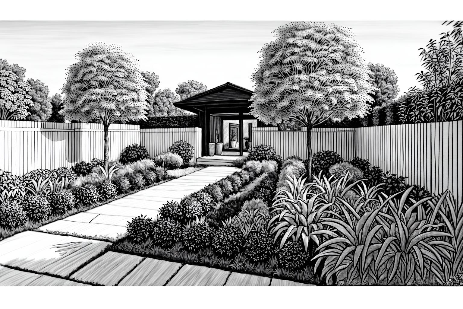 (hand-drawn monochrome black and white sketch line drawing)++ of sketch-style designed (outdoor garden) . a sketch of . with . . a sketch of . with grass and garden tree and garden plants. trending on artstation. black and white line drawing sketch without colors. masterpiece, cinematic light, ultrarealistic+, photorealistic+, 8k, raw photo, realistic, sharp focus on eyes, (symmetrical eyes), (intact eyes), hyperrealistic, highest quality, best quality, , highly detailed, masterpiece, best quality, extremely detailed 8k wallpaper, masterpiece, best quality, ultra-detailed, best shadow, detailed background, detailed face, detailed eyes, high contrast, best illumination, detailed face, dulux, caustic, dynamic angle, detailed glow. dramatic lighting. highly detailed, insanely detailed hair, symmetrical, intricate details, professionally retouched, 8k high definition. strong bokeh. award winning photo.