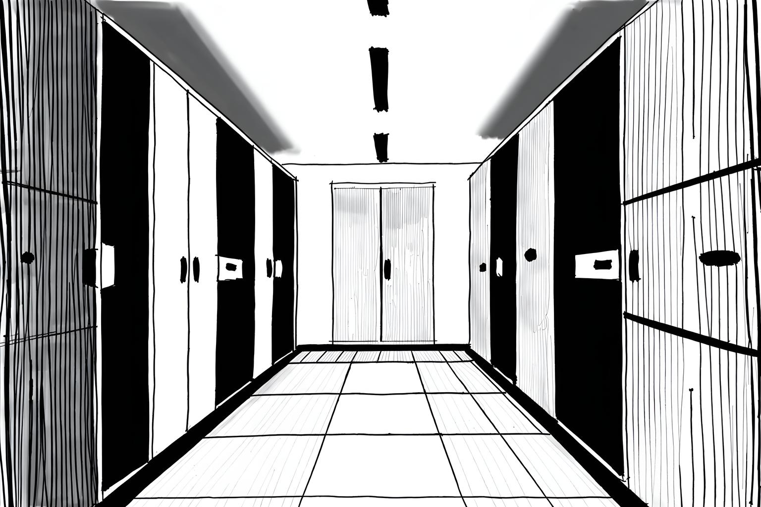 (hand-drawn monochrome black and white sketch line drawing)++ of sketch-style (drop zone) apartment interior. a sketch of interior. with . . a sketch of interior. with storage drawers and lockers and shelves for shoes. trending on artstation. black and white line drawing sketch without colors. masterpiece, cinematic light, ultrarealistic+, photorealistic+, 8k, raw photo, realistic, sharp focus on eyes, (symmetrical eyes), (intact eyes), hyperrealistic, highest quality, best quality, , highly detailed, masterpiece, best quality, extremely detailed 8k wallpaper, masterpiece, best quality, ultra-detailed, best shadow, detailed background, detailed face, detailed eyes, high contrast, best illumination, detailed face, dulux, caustic, dynamic angle, detailed glow. dramatic lighting. highly detailed, insanely detailed hair, symmetrical, intricate details, professionally retouched, 8k high definition. strong bokeh. award winning photo.