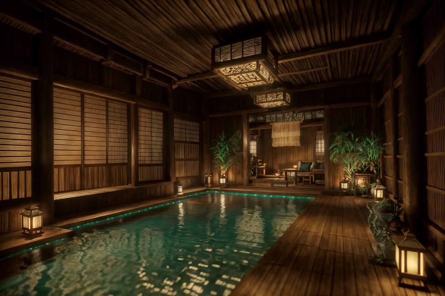 boho-chic-style (onsen interior) . . cinematic photo, highly detailed, cinematic lighting, ultra-detailed, ultrarealistic, photorealism, 8k. boho-chic interior design style. masterpiece, cinematic light, ultrarealistic+, photorealistic+, 8k, raw photo, realistic, sharp focus on eyes, (symmetrical eyes), (intact eyes), hyperrealistic, highest quality, best quality, , highly detailed, masterpiece, best quality, extremely detailed 8k wallpaper, masterpiece, best quality, ultra-detailed, best shadow, detailed background, detailed face, detailed eyes, high contrast, best illumination, detailed face, dulux, caustic, dynamic angle, detailed glow. dramatic lighting. highly detailed, insanely detailed hair, symmetrical, intricate details, professionally retouched, 8k high definition. strong bokeh. award winning photo.