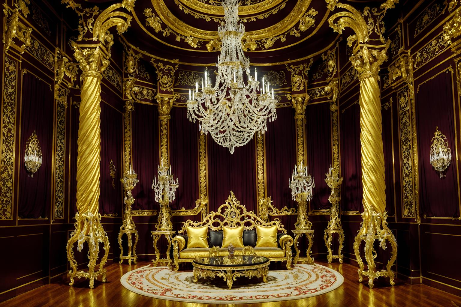 baroque-style (exhibition space interior) . with crystal and glass accents and pedestal feet and intricate carvings and ornaments and emotional exuberance and twisted columns and grandeur and heavy moldings and opulent and colossal furniture. . cinematic photo, highly detailed, cinematic lighting, ultra-detailed, ultrarealistic, photorealism, 8k. baroque interior design style. masterpiece, cinematic light, ultrarealistic+, photorealistic+, 8k, raw photo, realistic, sharp focus on eyes, (symmetrical eyes), (intact eyes), hyperrealistic, highest quality, best quality, , highly detailed, masterpiece, best quality, extremely detailed 8k wallpaper, masterpiece, best quality, ultra-detailed, best shadow, detailed background, detailed face, detailed eyes, high contrast, best illumination, detailed face, dulux, caustic, dynamic angle, detailed glow. dramatic lighting. highly detailed, insanely detailed hair, symmetrical, intricate details, professionally retouched, 8k high definition. strong bokeh. award winning photo.