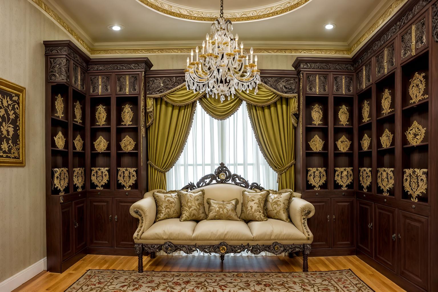 baroque-style (drop zone interior) with wall hooks for coats and storage baskets and a bench and high up storage and shelves for shoes and cabinets and lockers and storage drawers. . with twisted columns and pedestal feet and drama and heavy moldings and crystal and glass accents and dynamism and luxurious floral and damask fabrics and intricate carvings and ornaments. . cinematic photo, highly detailed, cinematic lighting, ultra-detailed, ultrarealistic, photorealism, 8k. baroque interior design style. masterpiece, cinematic light, ultrarealistic+, photorealistic+, 8k, raw photo, realistic, sharp focus on eyes, (symmetrical eyes), (intact eyes), hyperrealistic, highest quality, best quality, , highly detailed, masterpiece, best quality, extremely detailed 8k wallpaper, masterpiece, best quality, ultra-detailed, best shadow, detailed background, detailed face, detailed eyes, high contrast, best illumination, detailed face, dulux, caustic, dynamic angle, detailed glow. dramatic lighting. highly detailed, insanely detailed hair, symmetrical, intricate details, professionally retouched, 8k high definition. strong bokeh. award winning photo.