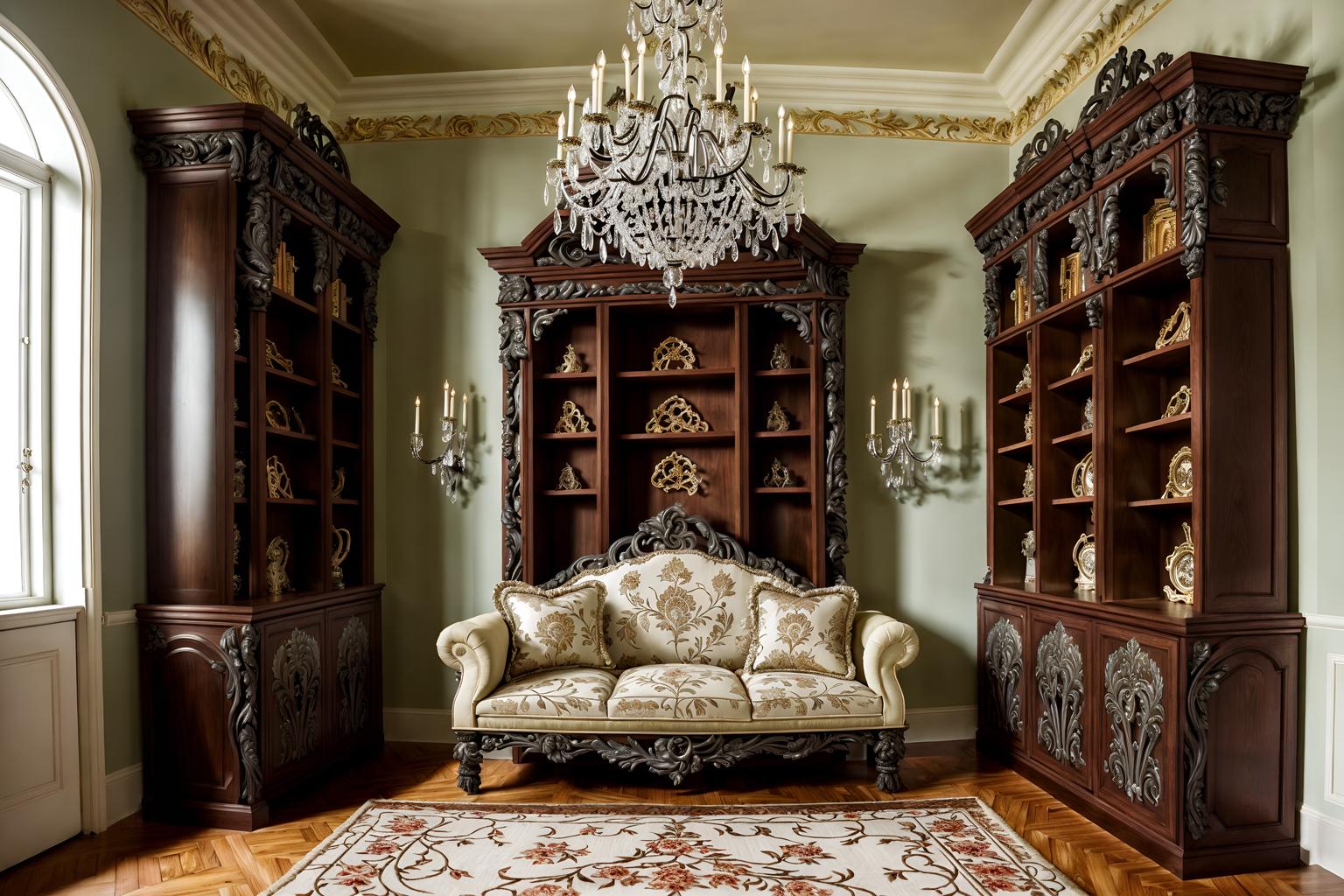 baroque-style (drop zone interior) with wall hooks for coats and storage baskets and a bench and high up storage and shelves for shoes and cabinets and lockers and storage drawers. . with twisted columns and pedestal feet and drama and heavy moldings and crystal and glass accents and dynamism and luxurious floral and damask fabrics and intricate carvings and ornaments. . cinematic photo, highly detailed, cinematic lighting, ultra-detailed, ultrarealistic, photorealism, 8k. baroque interior design style. masterpiece, cinematic light, ultrarealistic+, photorealistic+, 8k, raw photo, realistic, sharp focus on eyes, (symmetrical eyes), (intact eyes), hyperrealistic, highest quality, best quality, , highly detailed, masterpiece, best quality, extremely detailed 8k wallpaper, masterpiece, best quality, ultra-detailed, best shadow, detailed background, detailed face, detailed eyes, high contrast, best illumination, detailed face, dulux, caustic, dynamic angle, detailed glow. dramatic lighting. highly detailed, insanely detailed hair, symmetrical, intricate details, professionally retouched, 8k high definition. strong bokeh. award winning photo.