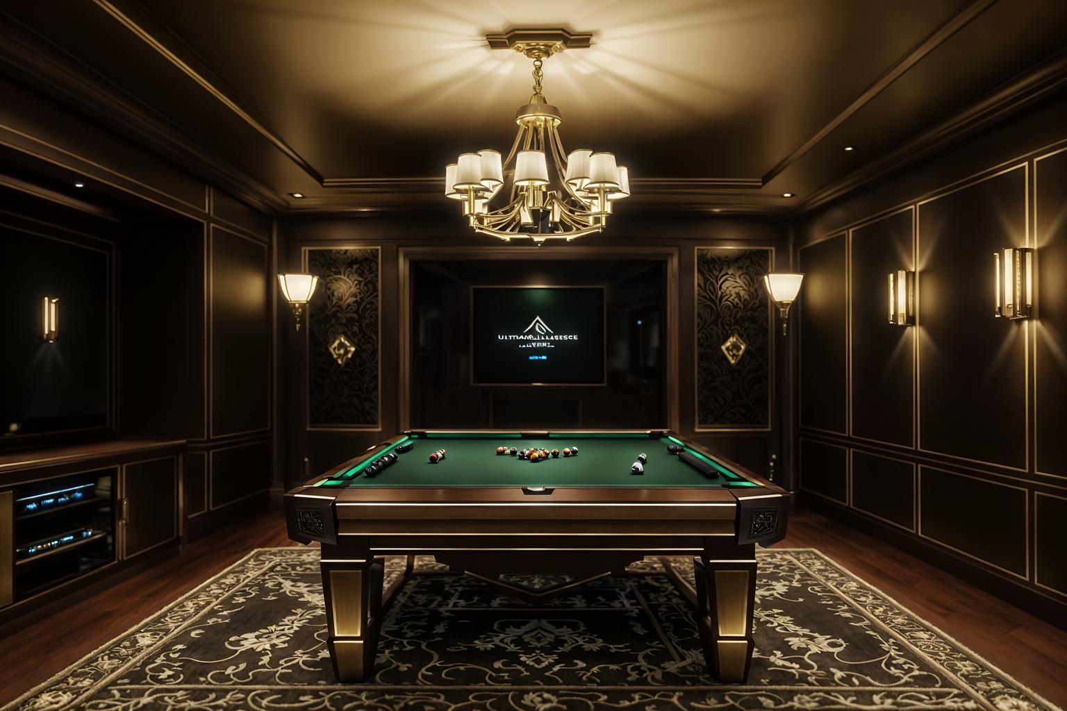 luxury-style (gaming room interior) . . cinematic photo, highly detailed, cinematic lighting, ultra-detailed, ultrarealistic, photorealism, 8k. luxury interior design style. masterpiece, cinematic light, ultrarealistic+, photorealistic+, 8k, raw photo, realistic, sharp focus on eyes, (symmetrical eyes), (intact eyes), hyperrealistic, highest quality, best quality, , highly detailed, masterpiece, best quality, extremely detailed 8k wallpaper, masterpiece, best quality, ultra-detailed, best shadow, detailed background, detailed face, detailed eyes, high contrast, best illumination, detailed face, dulux, caustic, dynamic angle, detailed glow. dramatic lighting. highly detailed, insanely detailed hair, symmetrical, intricate details, professionally retouched, 8k high definition. strong bokeh. award winning photo.