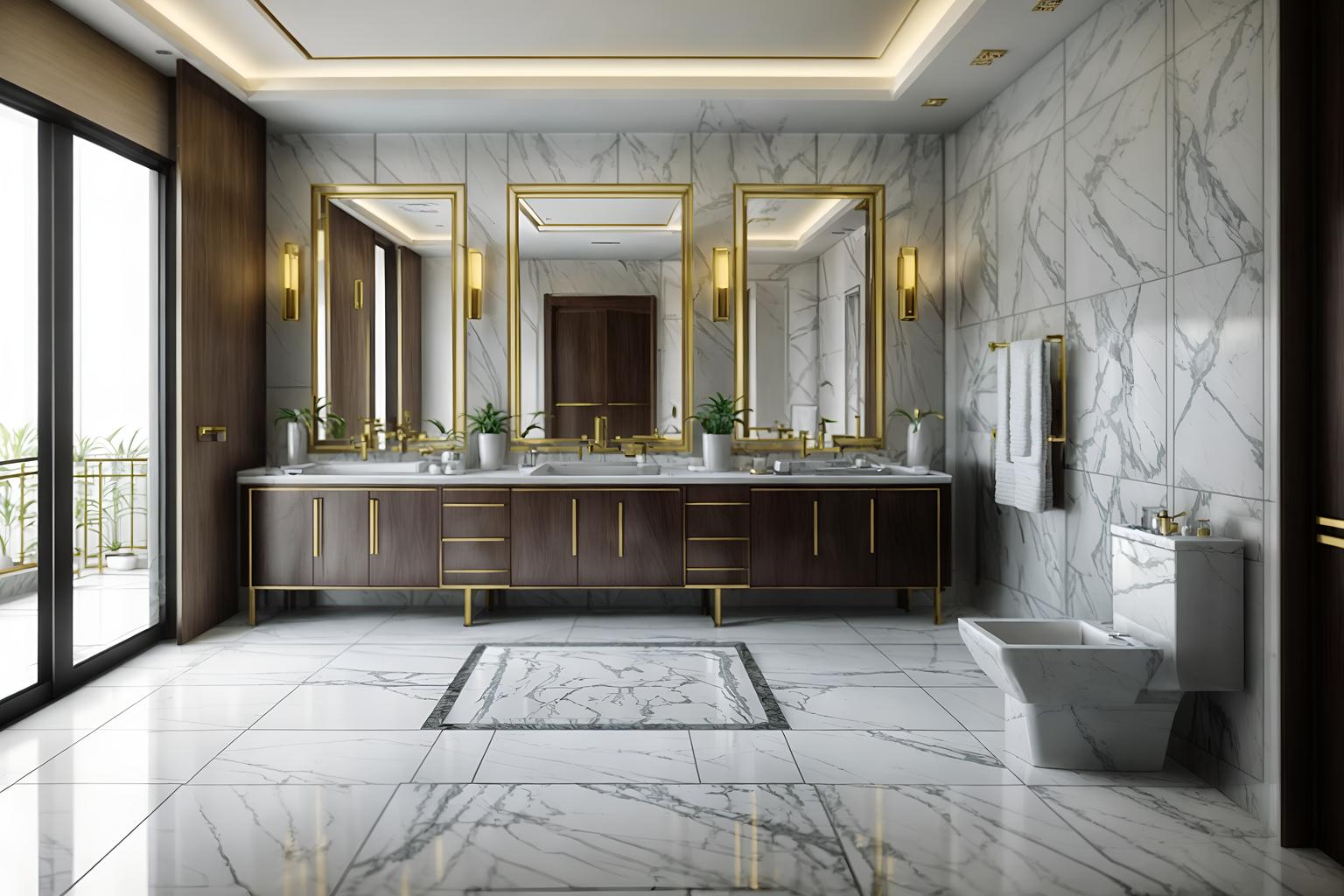 luxury-style (bathroom interior) with mirror and shower and waste basket and bathroom cabinet and bath towel and plant and toilet seat and bathroom sink with faucet. . . cinematic photo, highly detailed, cinematic lighting, ultra-detailed, ultrarealistic, photorealism, 8k. luxury interior design style. masterpiece, cinematic light, ultrarealistic+, photorealistic+, 8k, raw photo, realistic, sharp focus on eyes, (symmetrical eyes), (intact eyes), hyperrealistic, highest quality, best quality, , highly detailed, masterpiece, best quality, extremely detailed 8k wallpaper, masterpiece, best quality, ultra-detailed, best shadow, detailed background, detailed face, detailed eyes, high contrast, best illumination, detailed face, dulux, caustic, dynamic angle, detailed glow. dramatic lighting. highly detailed, insanely detailed hair, symmetrical, intricate details, professionally retouched, 8k high definition. strong bokeh. award winning photo.