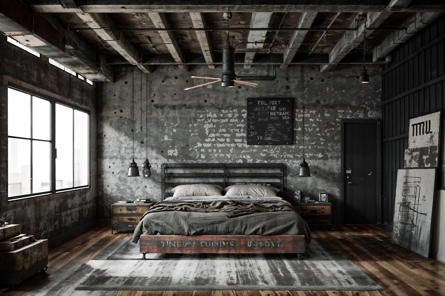 industrial-style (attic interior) . with reclaimed wood and exposed concrete and exposed brick and factory style and raw aesthetic and exposed rafters and metal panels and neutral tones. . cinematic photo, highly detailed, cinematic lighting, ultra-detailed, ultrarealistic, photorealism, 8k. industrial interior design style. masterpiece, cinematic light, ultrarealistic+, photorealistic+, 8k, raw photo, realistic, sharp focus on eyes, (symmetrical eyes), (intact eyes), hyperrealistic, highest quality, best quality, , highly detailed, masterpiece, best quality, extremely detailed 8k wallpaper, masterpiece, best quality, ultra-detailed, best shadow, detailed background, detailed face, detailed eyes, high contrast, best illumination, detailed face, dulux, caustic, dynamic angle, detailed glow. dramatic lighting. highly detailed, insanely detailed hair, symmetrical, intricate details, professionally retouched, 8k high definition. strong bokeh. award winning photo.