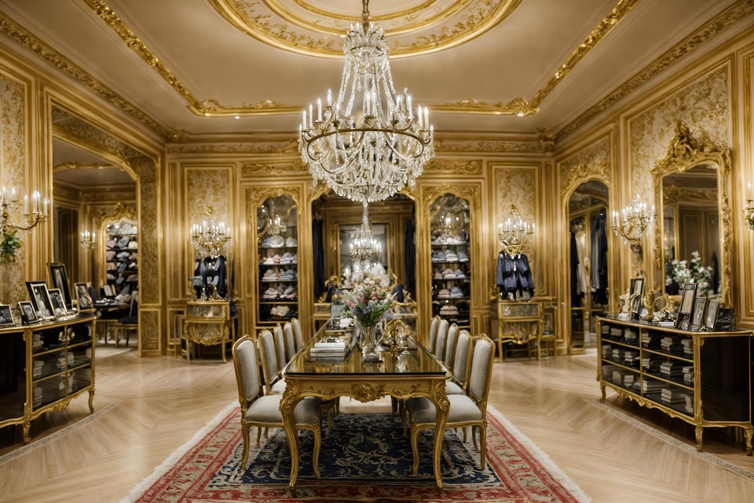 french-style (clothing store interior) . . cinematic photo, highly detailed, cinematic lighting, ultra-detailed, ultrarealistic, photorealism, 8k. french interior design style. masterpiece, cinematic light, ultrarealistic+, photorealistic+, 8k, raw photo, realistic, sharp focus on eyes, (symmetrical eyes), (intact eyes), hyperrealistic, highest quality, best quality, , highly detailed, masterpiece, best quality, extremely detailed 8k wallpaper, masterpiece, best quality, ultra-detailed, best shadow, detailed background, detailed face, detailed eyes, high contrast, best illumination, detailed face, dulux, caustic, dynamic angle, detailed glow. dramatic lighting. highly detailed, insanely detailed hair, symmetrical, intricate details, professionally retouched, 8k high definition. strong bokeh. award winning photo.