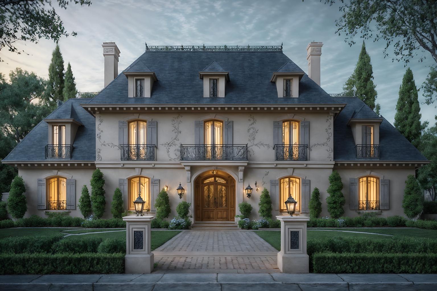 french-style exterior designed (house exterior exterior) . . cinematic photo, highly detailed, cinematic lighting, ultra-detailed, ultrarealistic, photorealism, 8k. french exterior design style. masterpiece, cinematic light, ultrarealistic+, photorealistic+, 8k, raw photo, realistic, sharp focus on eyes, (symmetrical eyes), (intact eyes), hyperrealistic, highest quality, best quality, , highly detailed, masterpiece, best quality, extremely detailed 8k wallpaper, masterpiece, best quality, ultra-detailed, best shadow, detailed background, detailed face, detailed eyes, high contrast, best illumination, detailed face, dulux, caustic, dynamic angle, detailed glow. dramatic lighting. highly detailed, insanely detailed hair, symmetrical, intricate details, professionally retouched, 8k high definition. strong bokeh. award winning photo.