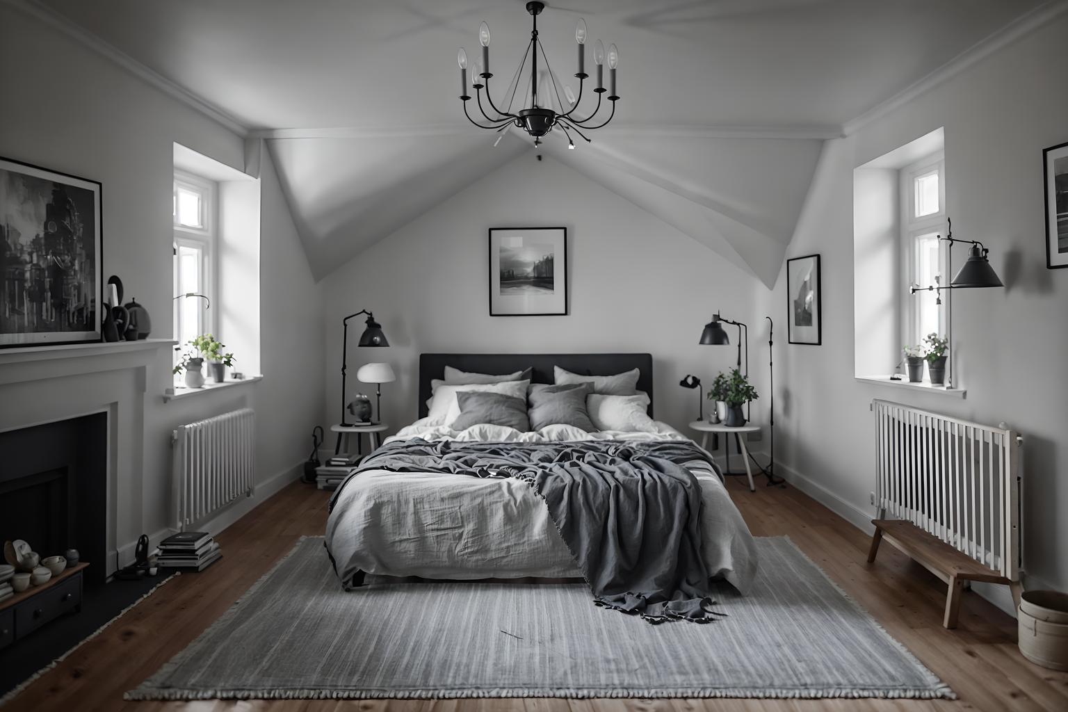 scandinavian-style (attic interior) . with . . cinematic photo, highly detailed, cinematic lighting, ultra-detailed, ultrarealistic, photorealism, 8k. scandinavian interior design style. masterpiece, cinematic light, ultrarealistic+, photorealistic+, 8k, raw photo, realistic, sharp focus on eyes, (symmetrical eyes), (intact eyes), hyperrealistic, highest quality, best quality, , highly detailed, masterpiece, best quality, extremely detailed 8k wallpaper, masterpiece, best quality, ultra-detailed, best shadow, detailed background, detailed face, detailed eyes, high contrast, best illumination, detailed face, dulux, caustic, dynamic angle, detailed glow. dramatic lighting. highly detailed, insanely detailed hair, symmetrical, intricate details, professionally retouched, 8k high definition. strong bokeh. award winning photo.