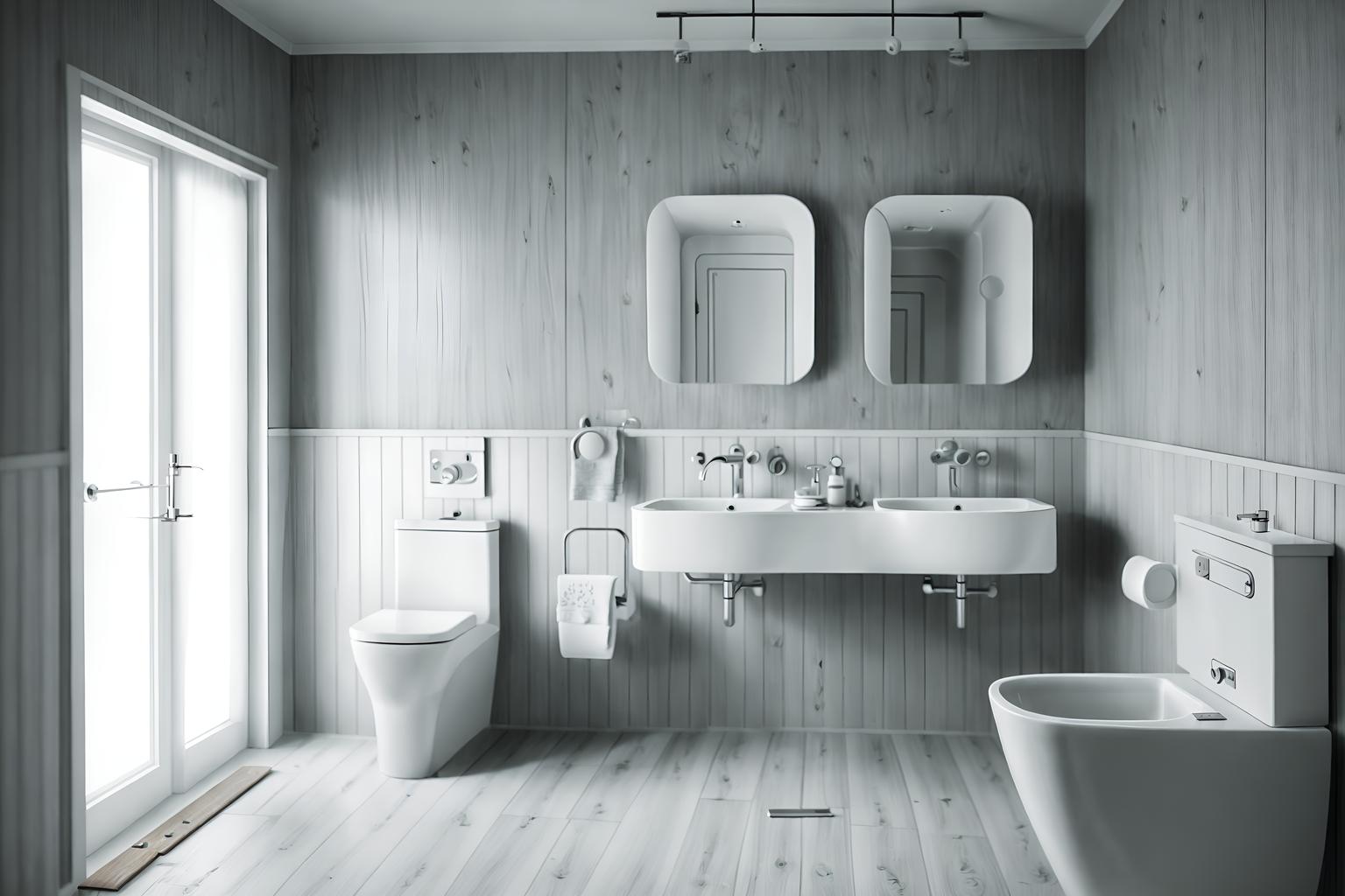 scandinavian-style (toilet interior) with sink with tap and toilet with toilet seat up and toilet paper hanger and sink with tap. . with . . cinematic photo, highly detailed, cinematic lighting, ultra-detailed, ultrarealistic, photorealism, 8k. scandinavian interior design style. masterpiece, cinematic light, ultrarealistic+, photorealistic+, 8k, raw photo, realistic, sharp focus on eyes, (symmetrical eyes), (intact eyes), hyperrealistic, highest quality, best quality, , highly detailed, masterpiece, best quality, extremely detailed 8k wallpaper, masterpiece, best quality, ultra-detailed, best shadow, detailed background, detailed face, detailed eyes, high contrast, best illumination, detailed face, dulux, caustic, dynamic angle, detailed glow. dramatic lighting. highly detailed, insanely detailed hair, symmetrical, intricate details, professionally retouched, 8k high definition. strong bokeh. award winning photo.