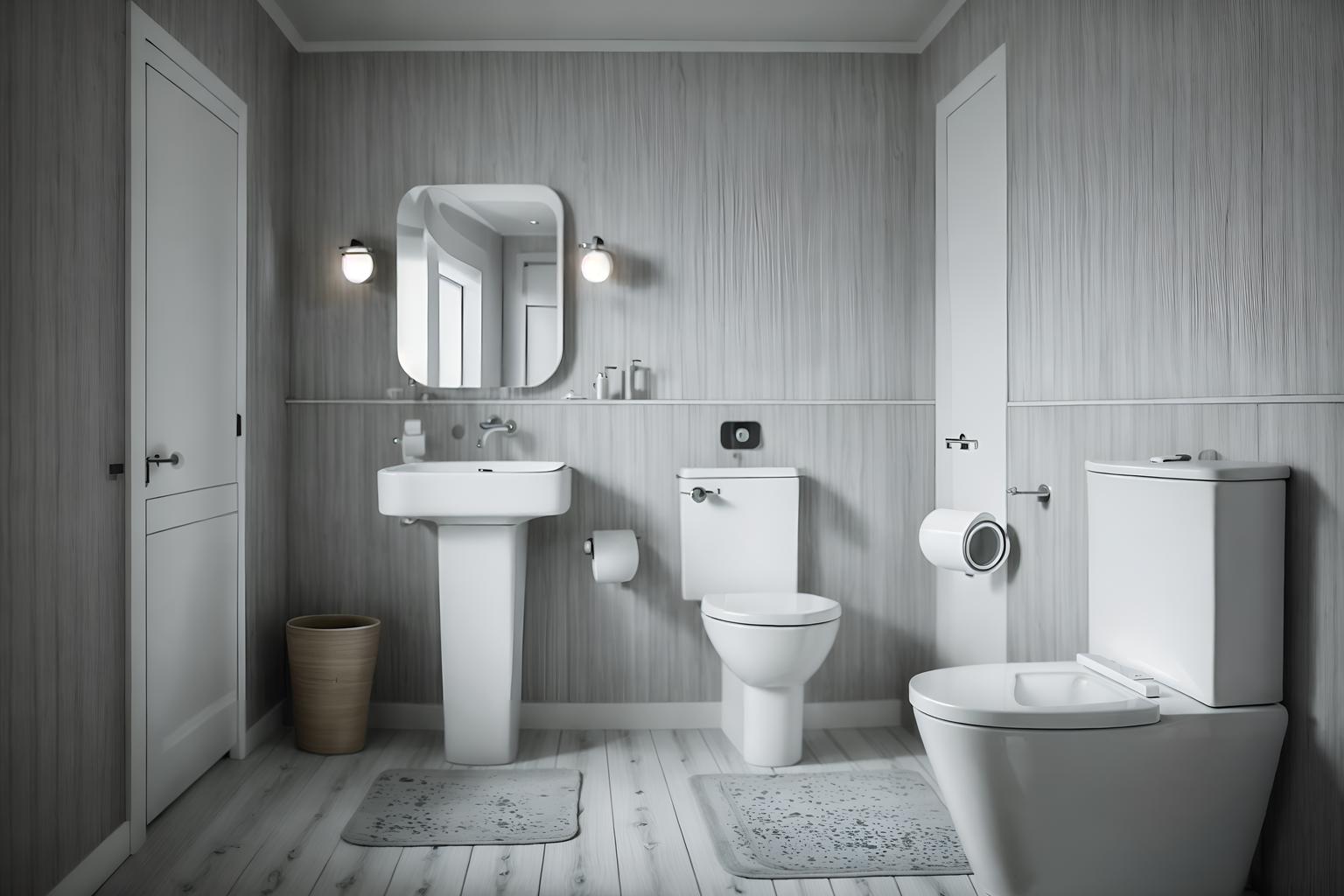 scandinavian-style (toilet interior) with sink with tap and toilet with toilet seat up and toilet paper hanger and sink with tap. . with . . cinematic photo, highly detailed, cinematic lighting, ultra-detailed, ultrarealistic, photorealism, 8k. scandinavian interior design style. masterpiece, cinematic light, ultrarealistic+, photorealistic+, 8k, raw photo, realistic, sharp focus on eyes, (symmetrical eyes), (intact eyes), hyperrealistic, highest quality, best quality, , highly detailed, masterpiece, best quality, extremely detailed 8k wallpaper, masterpiece, best quality, ultra-detailed, best shadow, detailed background, detailed face, detailed eyes, high contrast, best illumination, detailed face, dulux, caustic, dynamic angle, detailed glow. dramatic lighting. highly detailed, insanely detailed hair, symmetrical, intricate details, professionally retouched, 8k high definition. strong bokeh. award winning photo.