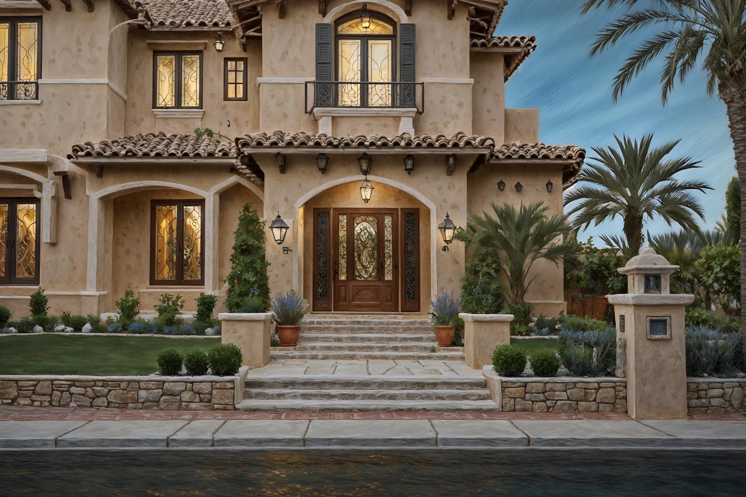 mediterranean-style exterior designed (house exterior exterior) . . cinematic photo, highly detailed, cinematic lighting, ultra-detailed, ultrarealistic, photorealism, 8k. mediterranean exterior design style. masterpiece, cinematic light, ultrarealistic+, photorealistic+, 8k, raw photo, realistic, sharp focus on eyes, (symmetrical eyes), (intact eyes), hyperrealistic, highest quality, best quality, , highly detailed, masterpiece, best quality, extremely detailed 8k wallpaper, masterpiece, best quality, ultra-detailed, best shadow, detailed background, detailed face, detailed eyes, high contrast, best illumination, detailed face, dulux, caustic, dynamic angle, detailed glow. dramatic lighting. highly detailed, insanely detailed hair, symmetrical, intricate details, professionally retouched, 8k high definition. strong bokeh. award winning photo.