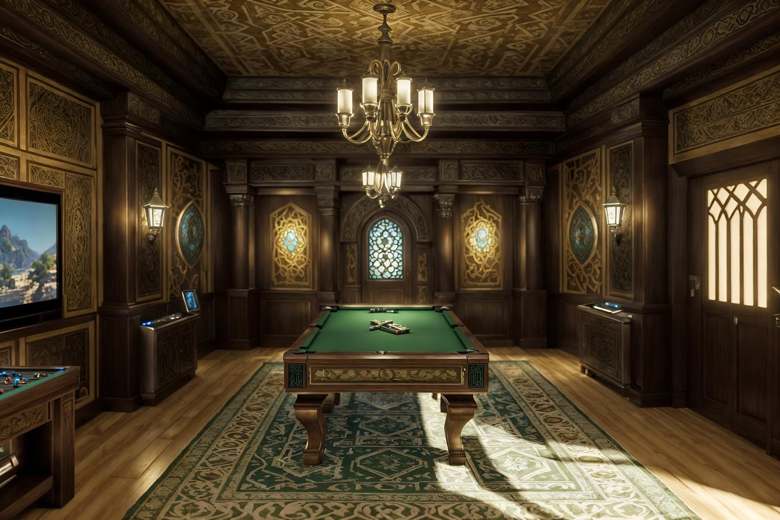 mediterranean-style (gaming room interior) . . cinematic photo, highly detailed, cinematic lighting, ultra-detailed, ultrarealistic, photorealism, 8k. mediterranean interior design style. masterpiece, cinematic light, ultrarealistic+, photorealistic+, 8k, raw photo, realistic, sharp focus on eyes, (symmetrical eyes), (intact eyes), hyperrealistic, highest quality, best quality, , highly detailed, masterpiece, best quality, extremely detailed 8k wallpaper, masterpiece, best quality, ultra-detailed, best shadow, detailed background, detailed face, detailed eyes, high contrast, best illumination, detailed face, dulux, caustic, dynamic angle, detailed glow. dramatic lighting. highly detailed, insanely detailed hair, symmetrical, intricate details, professionally retouched, 8k high definition. strong bokeh. award winning photo.