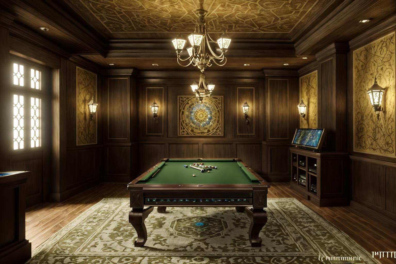 mediterranean-style (gaming room interior) . . cinematic photo, highly detailed, cinematic lighting, ultra-detailed, ultrarealistic, photorealism, 8k. mediterranean interior design style. masterpiece, cinematic light, ultrarealistic+, photorealistic+, 8k, raw photo, realistic, sharp focus on eyes, (symmetrical eyes), (intact eyes), hyperrealistic, highest quality, best quality, , highly detailed, masterpiece, best quality, extremely detailed 8k wallpaper, masterpiece, best quality, ultra-detailed, best shadow, detailed background, detailed face, detailed eyes, high contrast, best illumination, detailed face, dulux, caustic, dynamic angle, detailed glow. dramatic lighting. highly detailed, insanely detailed hair, symmetrical, intricate details, professionally retouched, 8k high definition. strong bokeh. award winning photo.