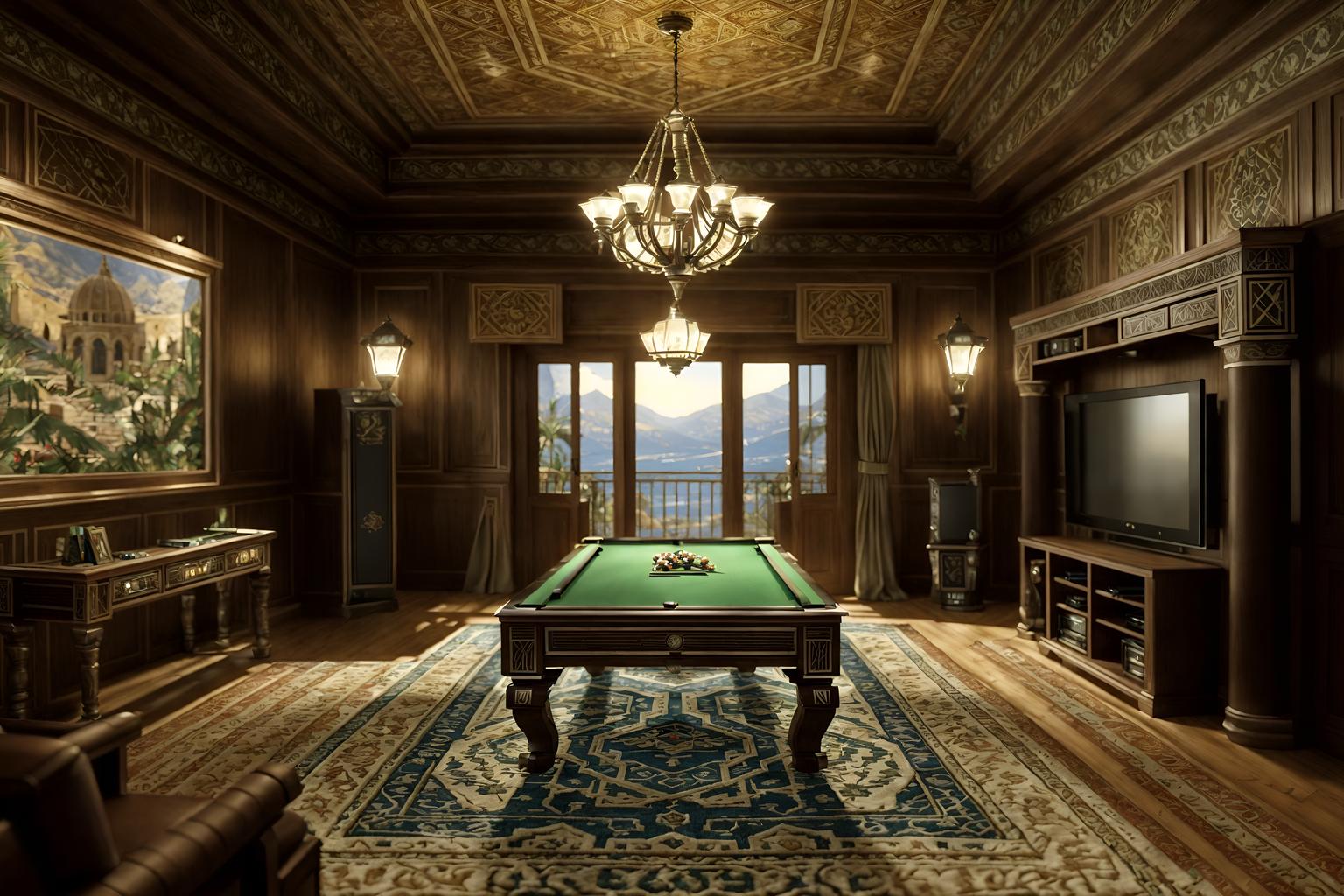 mediterranean-style (gaming room interior) . . cinematic photo, highly detailed, cinematic lighting, ultra-detailed, ultrarealistic, photorealism, 8k. mediterranean interior design style. masterpiece, cinematic light, ultrarealistic+, photorealistic+, 8k, raw photo, realistic, sharp focus on eyes, (symmetrical eyes), (intact eyes), hyperrealistic, highest quality, best quality, , highly detailed, masterpiece, best quality, extremely detailed 8k wallpaper, masterpiece, best quality, ultra-detailed, best shadow, detailed background, detailed face, detailed eyes, high contrast, best illumination, detailed face, dulux, caustic, dynamic angle, detailed glow. dramatic lighting. highly detailed, insanely detailed hair, symmetrical, intricate details, professionally retouched, 8k high definition. strong bokeh. award winning photo.