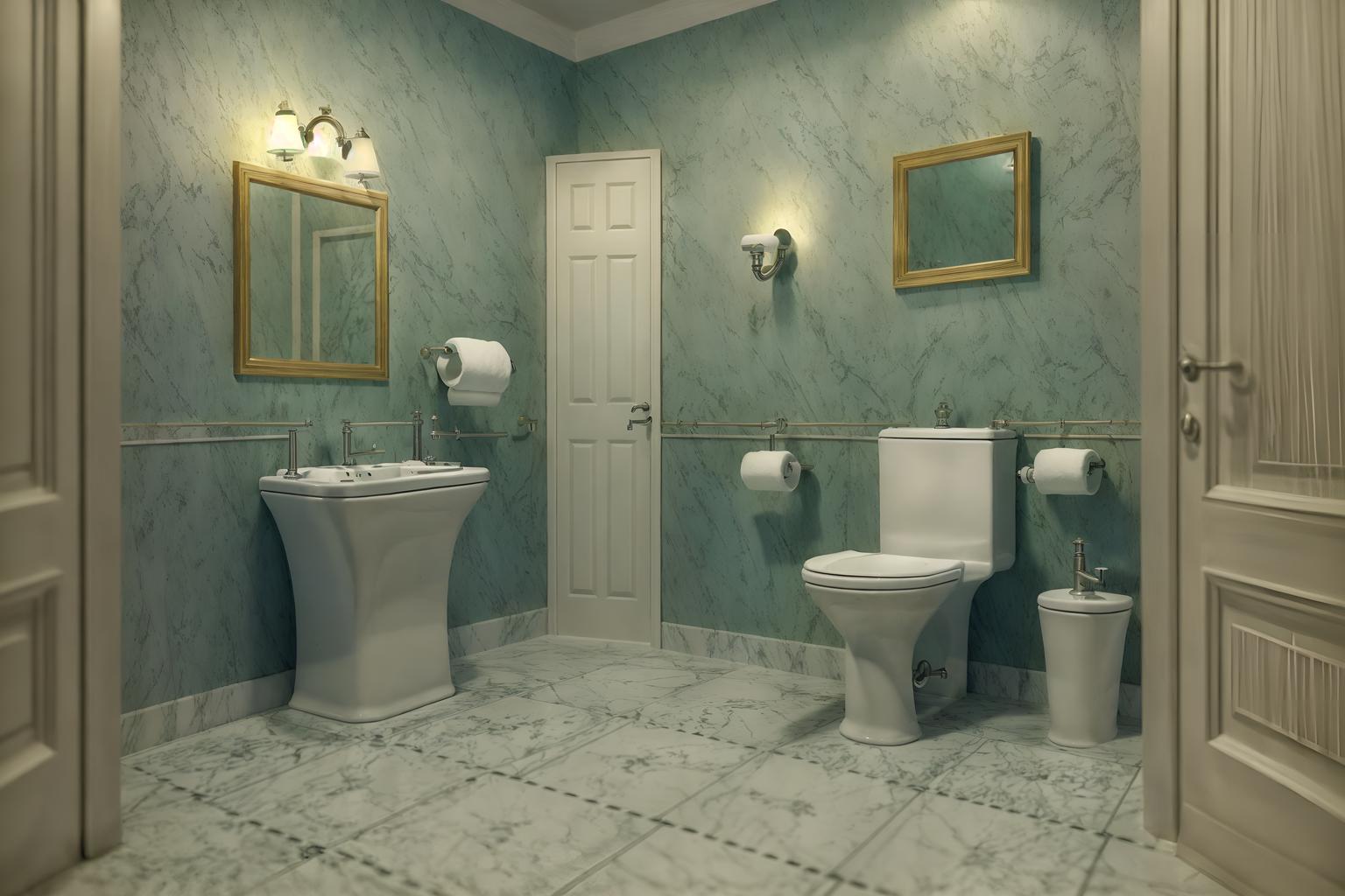 mediterranean-style (toilet interior) with sink with tap and toilet with toilet seat up and toilet paper hanger and sink with tap. . . cinematic photo, highly detailed, cinematic lighting, ultra-detailed, ultrarealistic, photorealism, 8k. mediterranean interior design style. masterpiece, cinematic light, ultrarealistic+, photorealistic+, 8k, raw photo, realistic, sharp focus on eyes, (symmetrical eyes), (intact eyes), hyperrealistic, highest quality, best quality, , highly detailed, masterpiece, best quality, extremely detailed 8k wallpaper, masterpiece, best quality, ultra-detailed, best shadow, detailed background, detailed face, detailed eyes, high contrast, best illumination, detailed face, dulux, caustic, dynamic angle, detailed glow. dramatic lighting. highly detailed, insanely detailed hair, symmetrical, intricate details, professionally retouched, 8k high definition. strong bokeh. award winning photo.