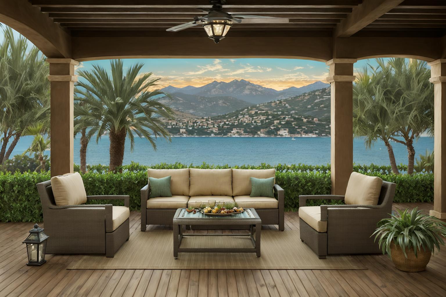 mediterranean-style designed (outdoor patio ) with patio couch with pillows and deck with deck chairs and plant and grass and barbeque or grill and patio couch with pillows. . . cinematic photo, highly detailed, cinematic lighting, ultra-detailed, ultrarealistic, photorealism, 8k. mediterranean design style. masterpiece, cinematic light, ultrarealistic+, photorealistic+, 8k, raw photo, realistic, sharp focus on eyes, (symmetrical eyes), (intact eyes), hyperrealistic, highest quality, best quality, , highly detailed, masterpiece, best quality, extremely detailed 8k wallpaper, masterpiece, best quality, ultra-detailed, best shadow, detailed background, detailed face, detailed eyes, high contrast, best illumination, detailed face, dulux, caustic, dynamic angle, detailed glow. dramatic lighting. highly detailed, insanely detailed hair, symmetrical, intricate details, professionally retouched, 8k high definition. strong bokeh. award winning photo.