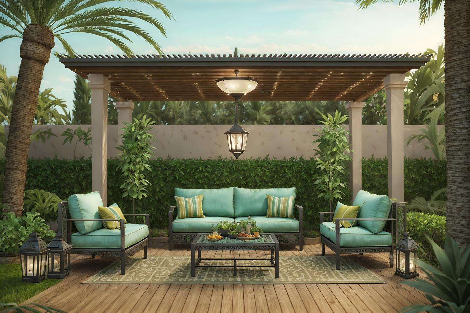 mediterranean-style designed (outdoor patio ) with patio couch with pillows and deck with deck chairs and plant and grass and barbeque or grill and patio couch with pillows. . . cinematic photo, highly detailed, cinematic lighting, ultra-detailed, ultrarealistic, photorealism, 8k. mediterranean design style. masterpiece, cinematic light, ultrarealistic+, photorealistic+, 8k, raw photo, realistic, sharp focus on eyes, (symmetrical eyes), (intact eyes), hyperrealistic, highest quality, best quality, , highly detailed, masterpiece, best quality, extremely detailed 8k wallpaper, masterpiece, best quality, ultra-detailed, best shadow, detailed background, detailed face, detailed eyes, high contrast, best illumination, detailed face, dulux, caustic, dynamic angle, detailed glow. dramatic lighting. highly detailed, insanely detailed hair, symmetrical, intricate details, professionally retouched, 8k high definition. strong bokeh. award winning photo.