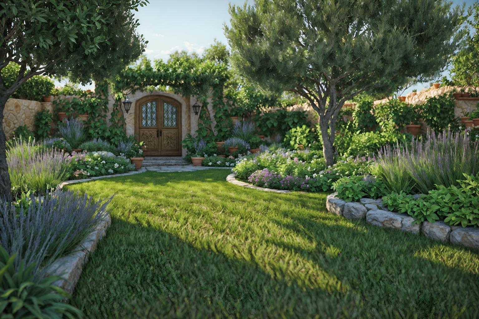 mediterranean-style designed (outdoor garden ) with grass and garden plants and garden tree and grass. . . cinematic photo, highly detailed, cinematic lighting, ultra-detailed, ultrarealistic, photorealism, 8k. mediterranean design style. masterpiece, cinematic light, ultrarealistic+, photorealistic+, 8k, raw photo, realistic, sharp focus on eyes, (symmetrical eyes), (intact eyes), hyperrealistic, highest quality, best quality, , highly detailed, masterpiece, best quality, extremely detailed 8k wallpaper, masterpiece, best quality, ultra-detailed, best shadow, detailed background, detailed face, detailed eyes, high contrast, best illumination, detailed face, dulux, caustic, dynamic angle, detailed glow. dramatic lighting. highly detailed, insanely detailed hair, symmetrical, intricate details, professionally retouched, 8k high definition. strong bokeh. award winning photo.